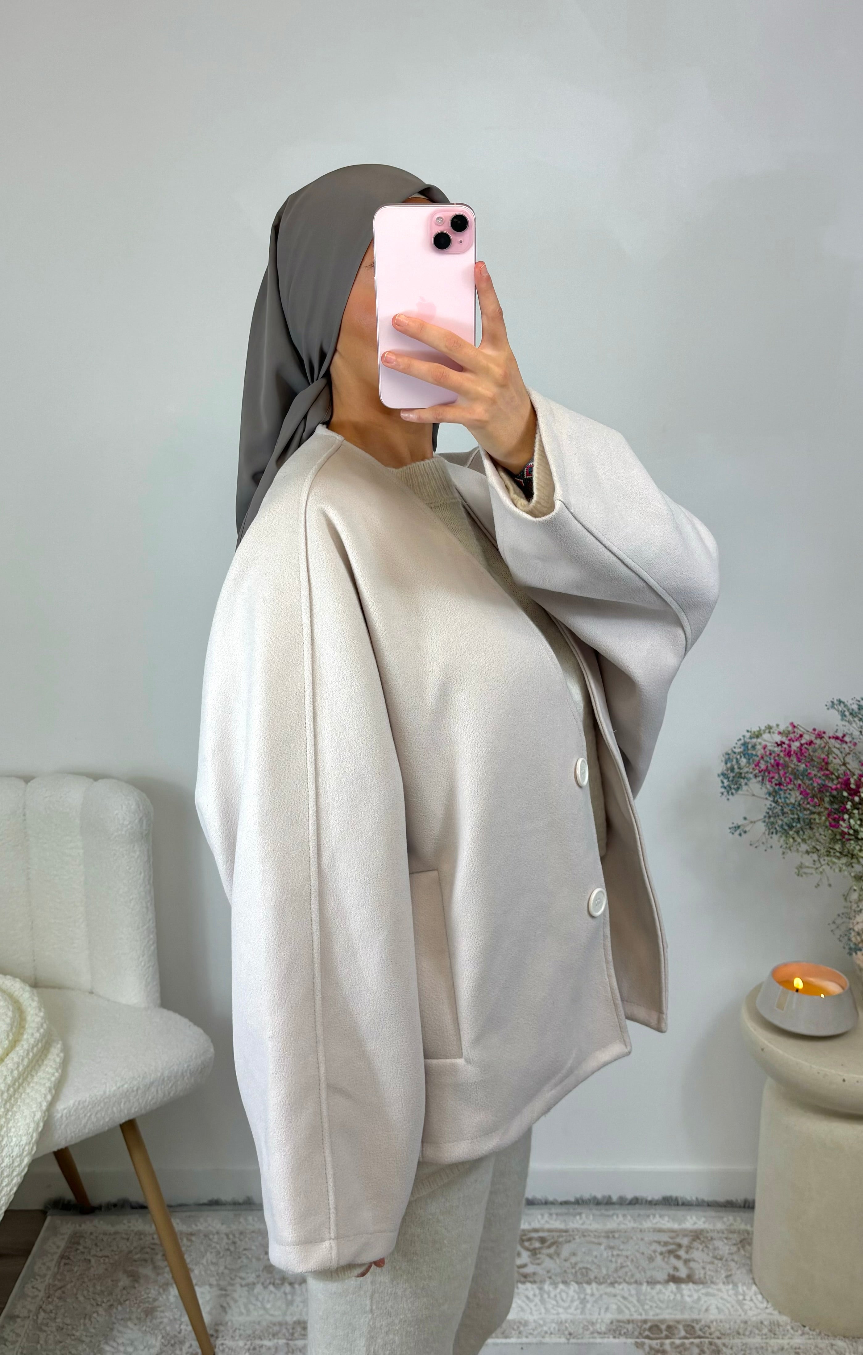 Veste cardigan - greige