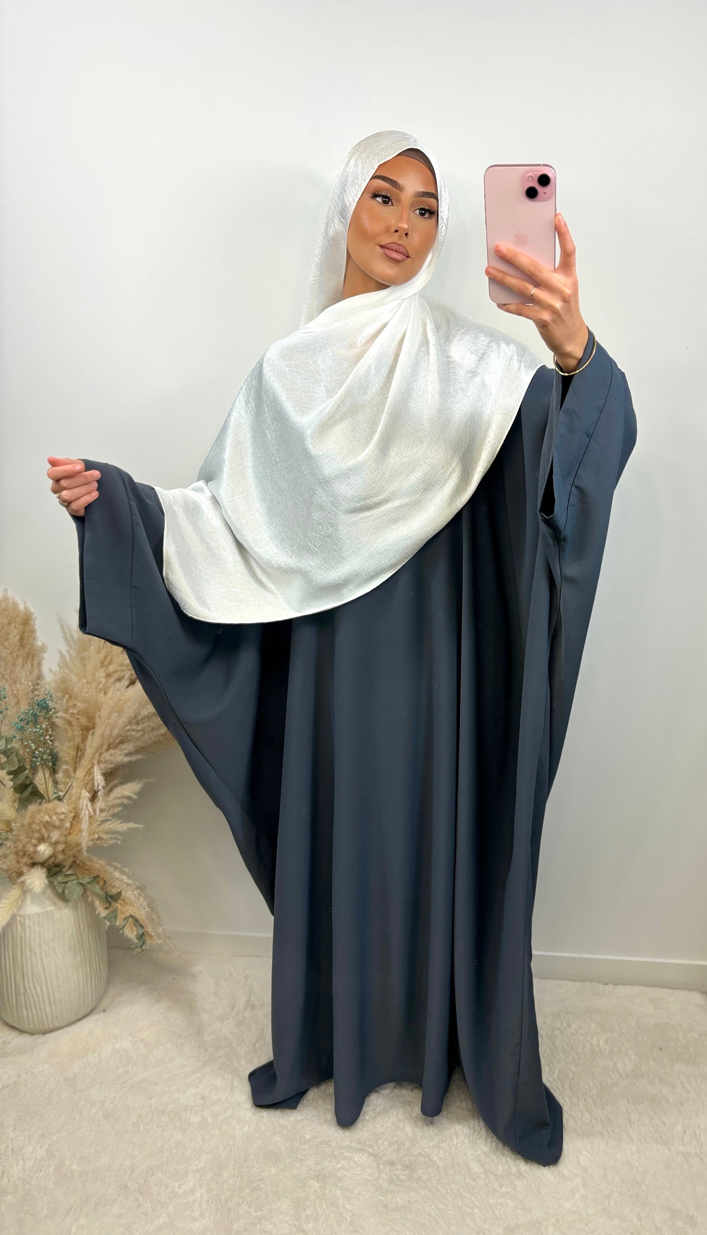 Abaya FARACHA - gris anthracite