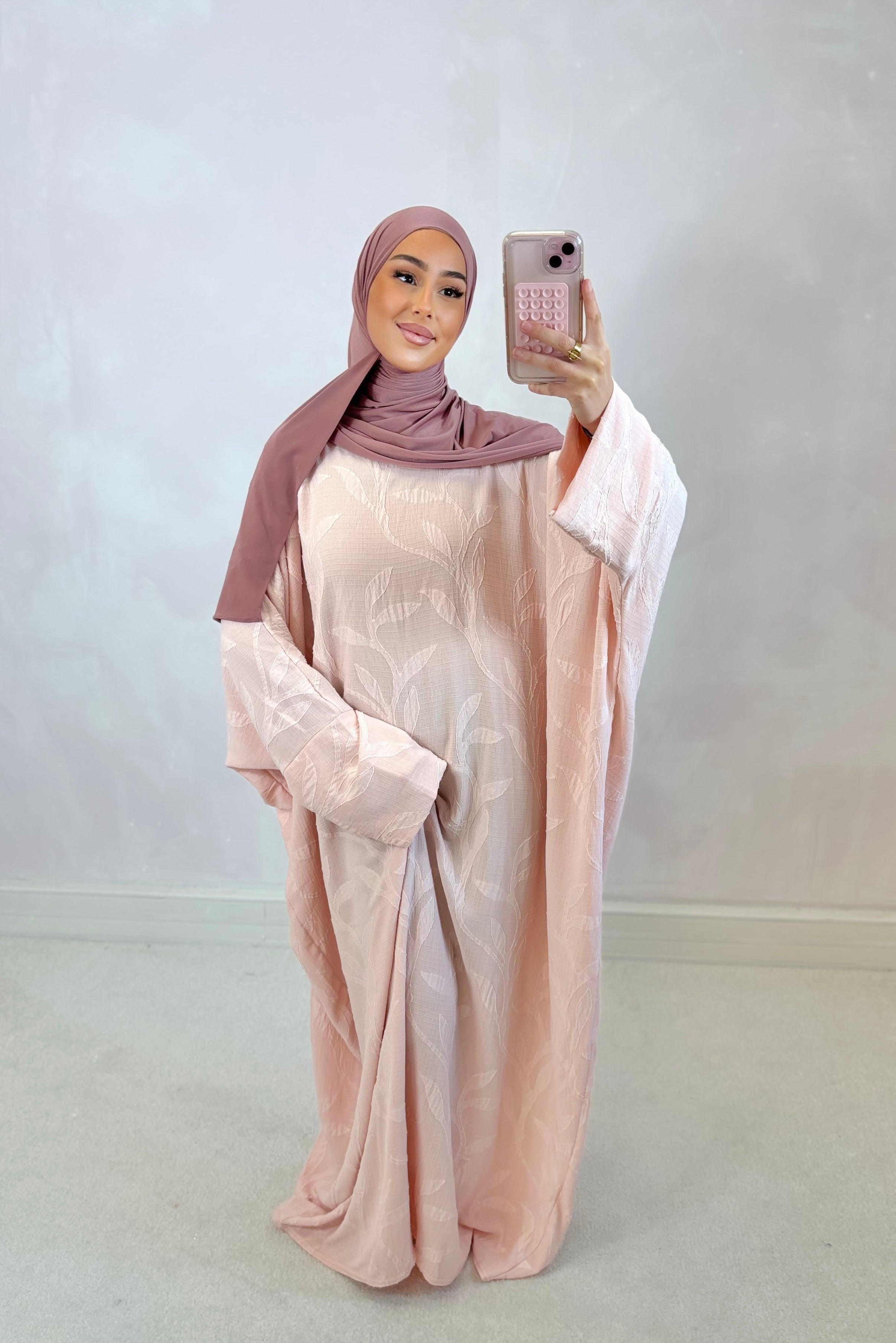 Abaya FLOR - baby pink