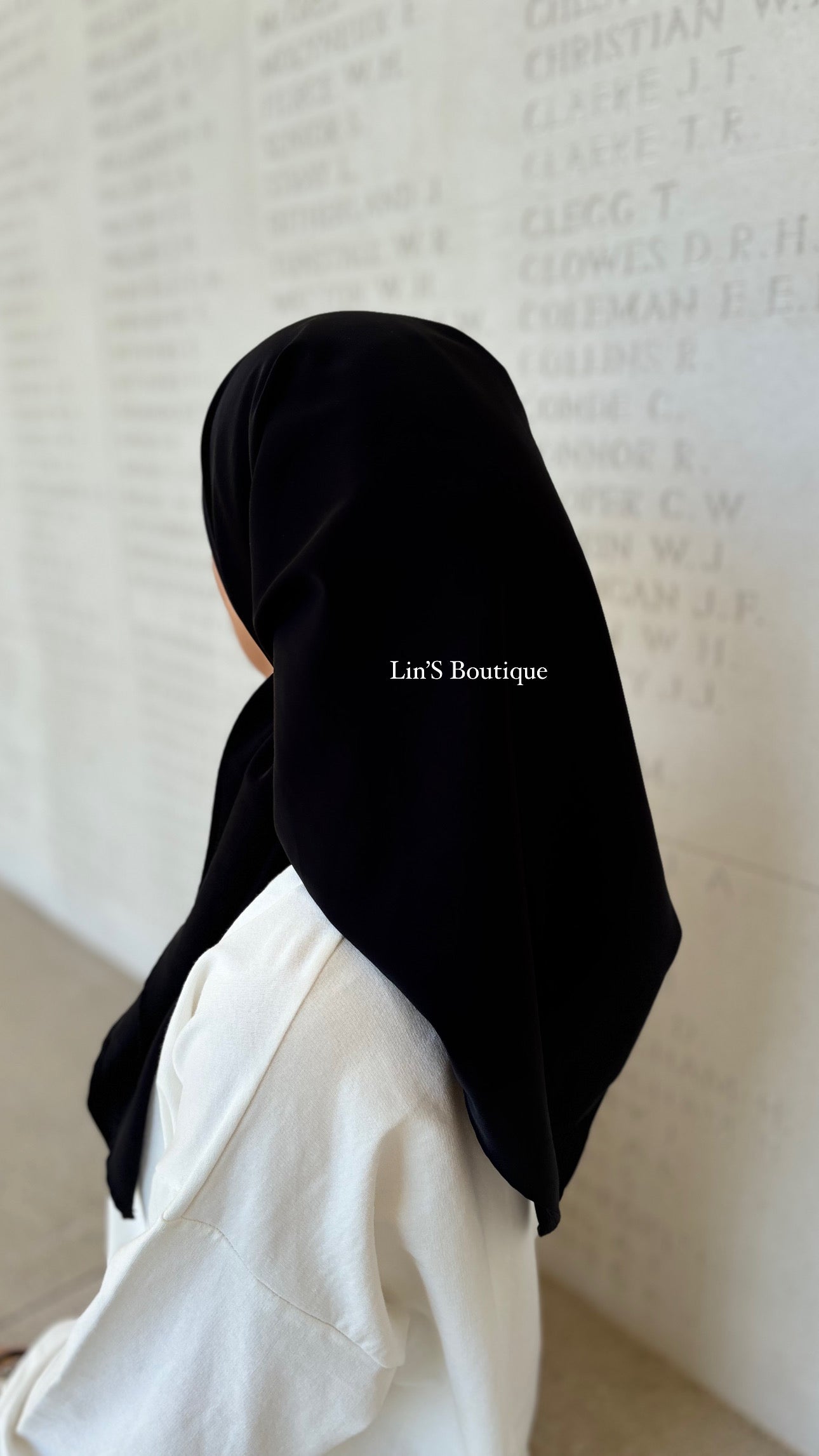 Lin'S B silk square - black
