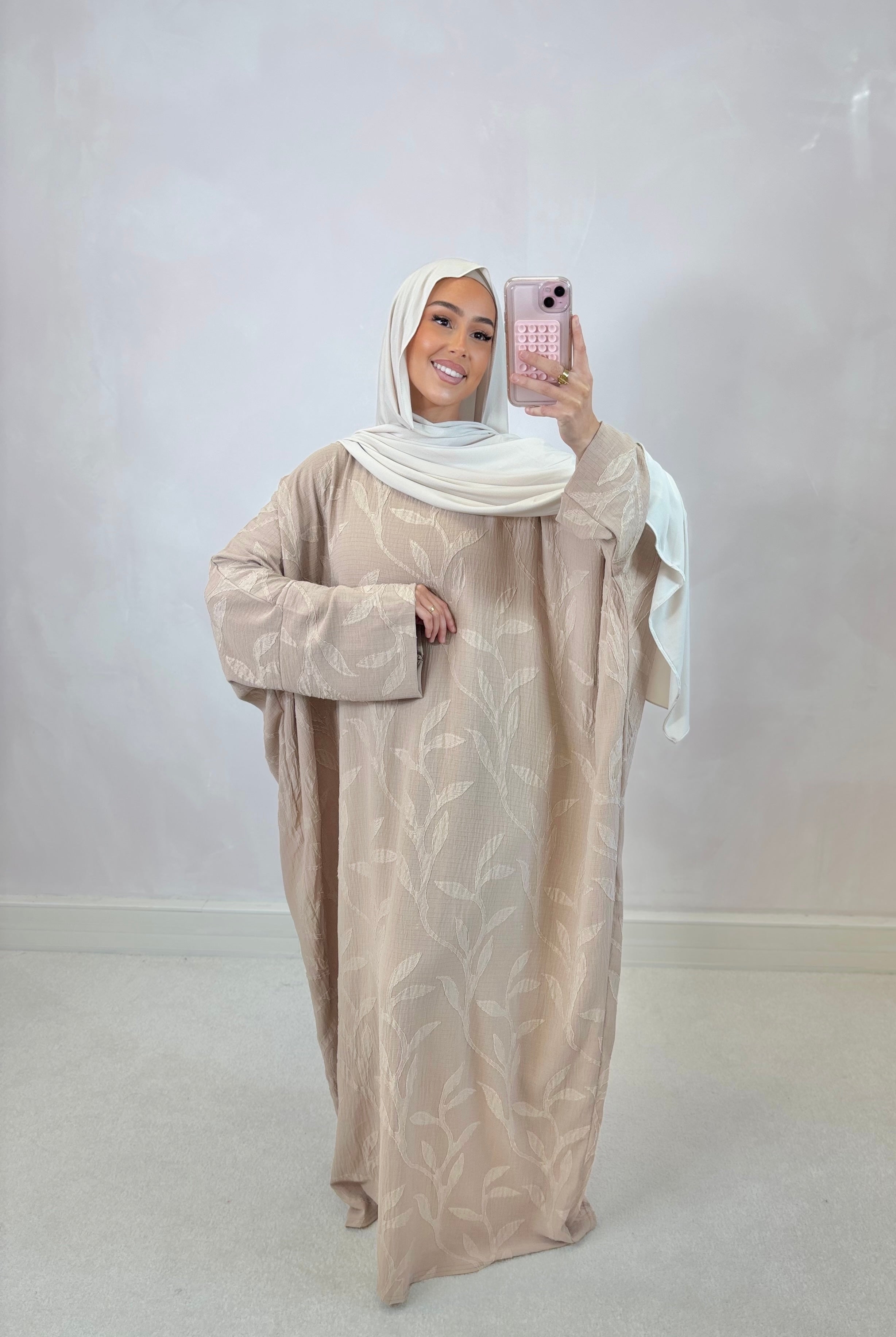 Abaya FLOR - taupe
