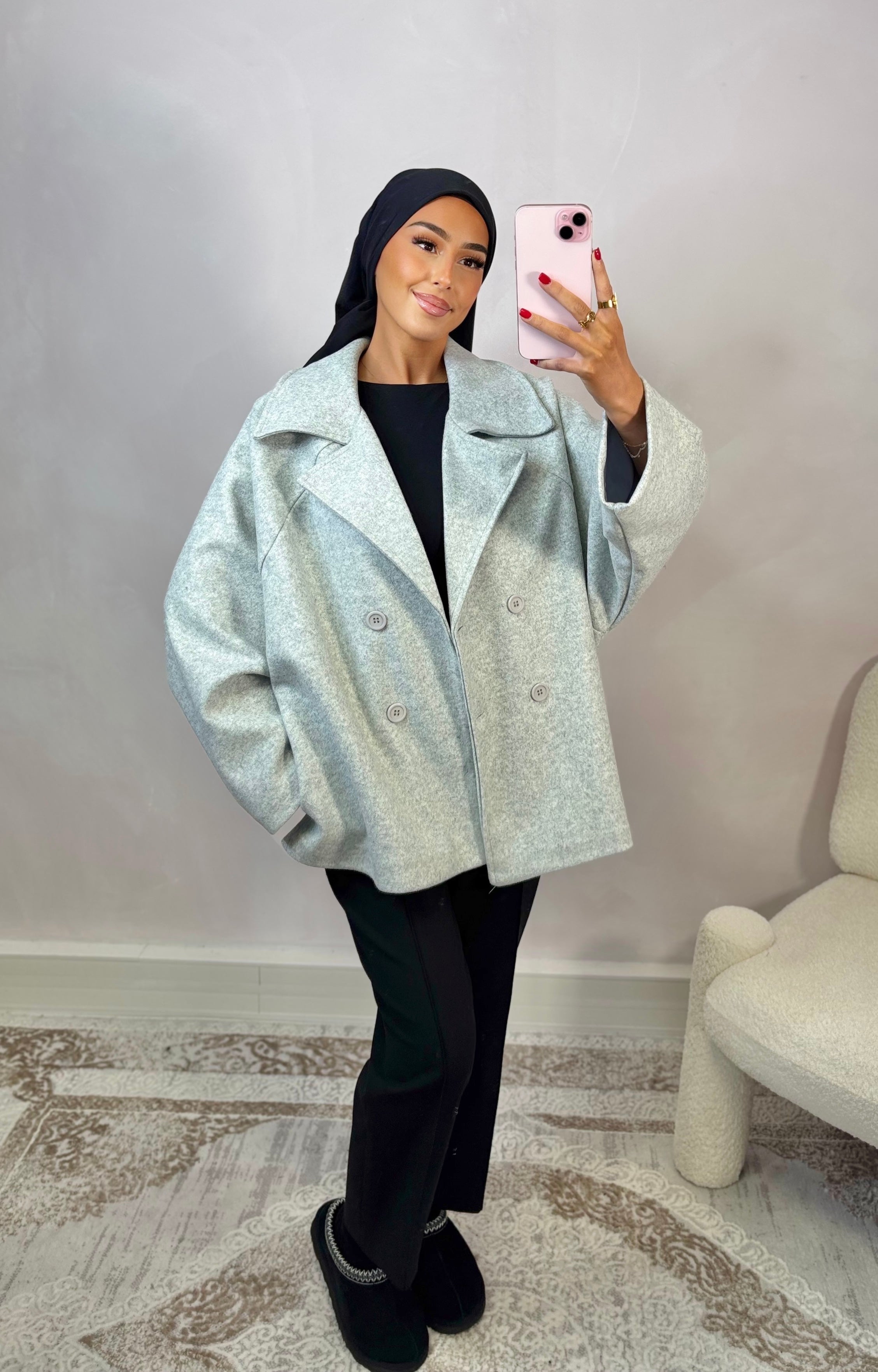 Friend coat - pearl gray