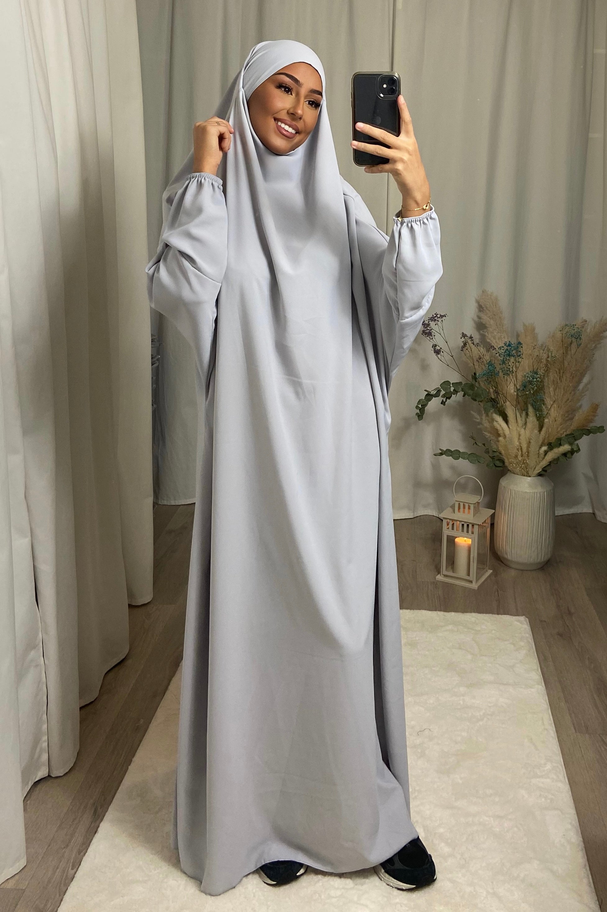 Jilbeb 1 Pièce soie de medine - baby grey