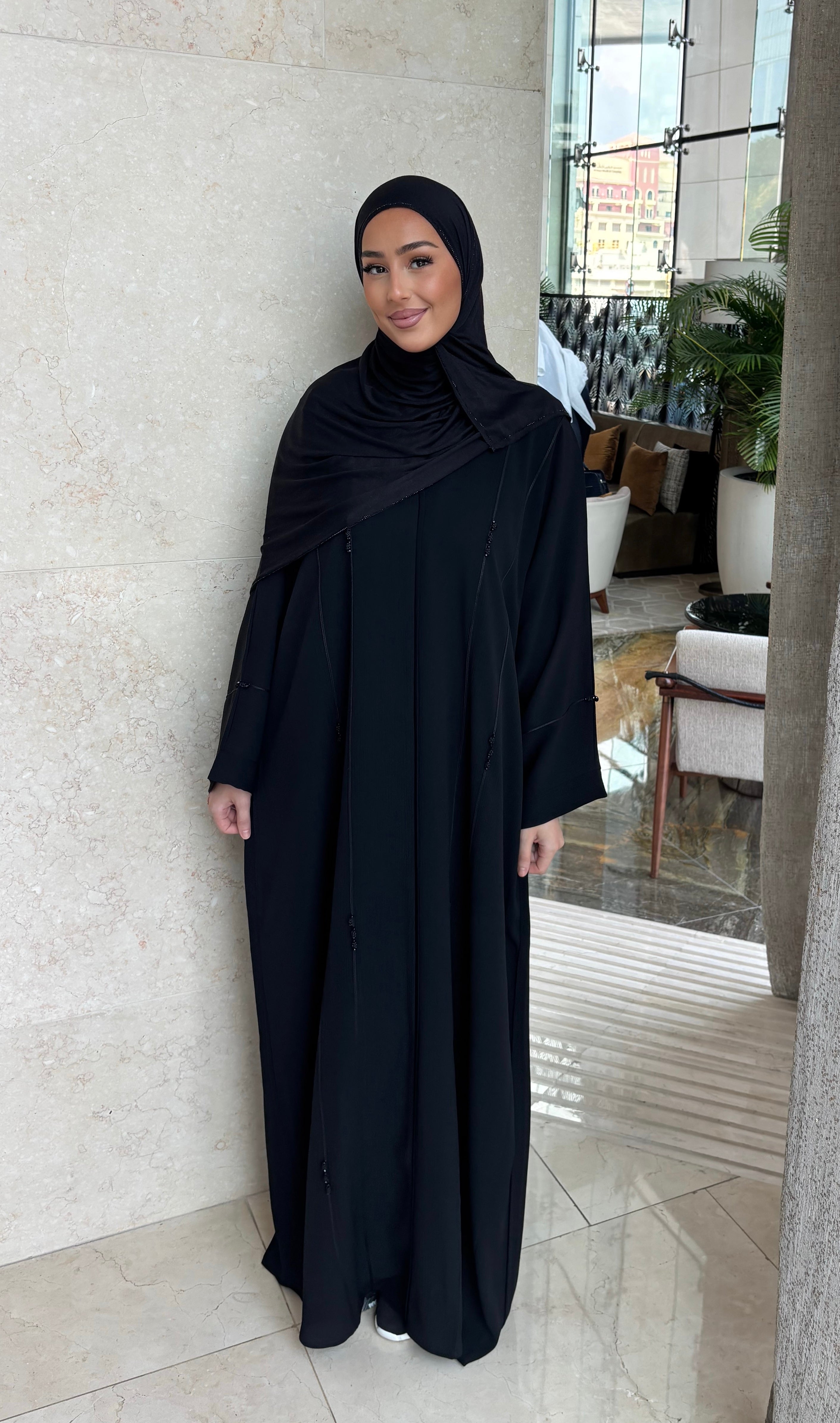 ELIF Dubai Abaya (n3) - Black