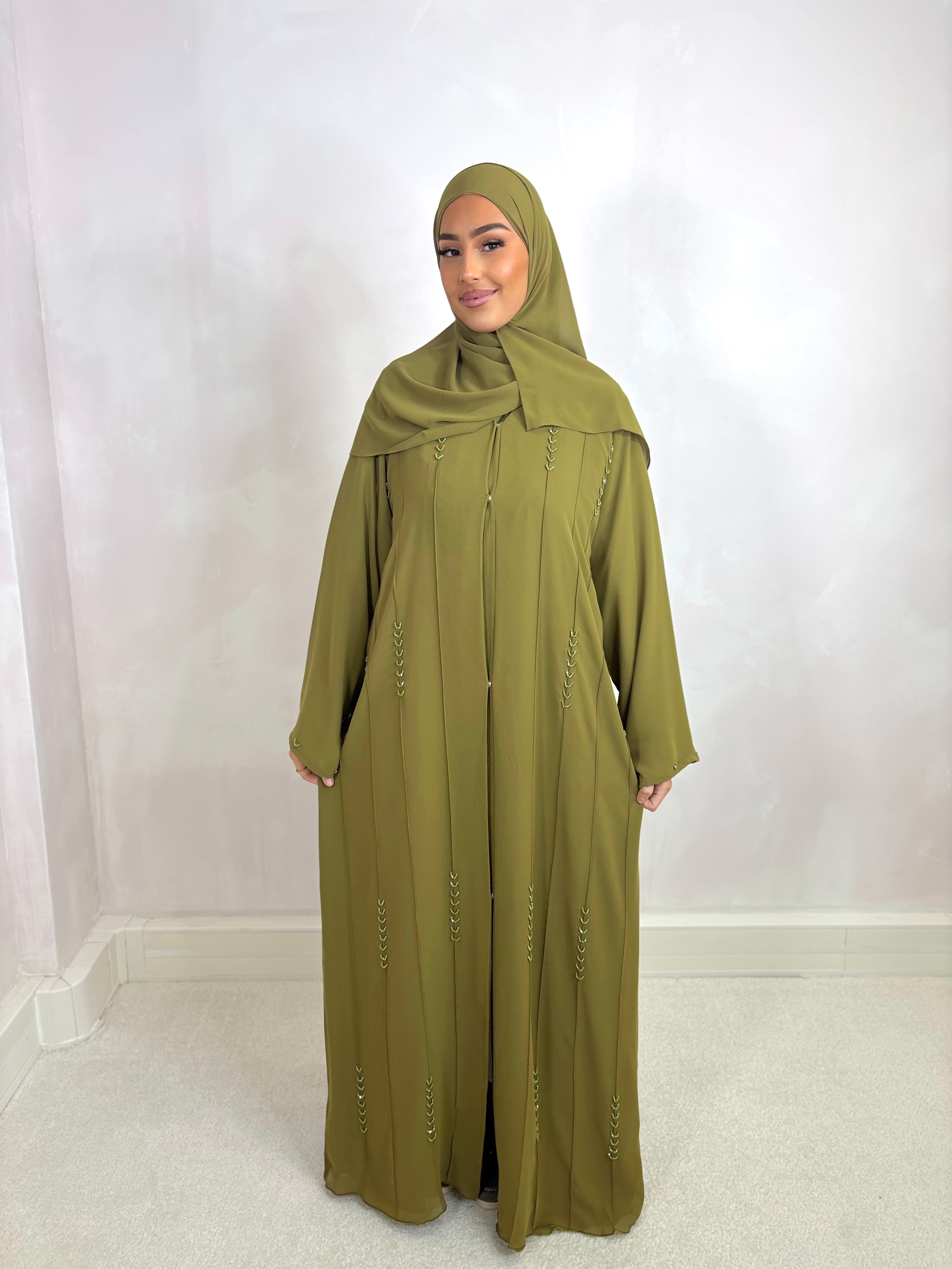 Abaya from Dubai NAYA (n60) - olive green