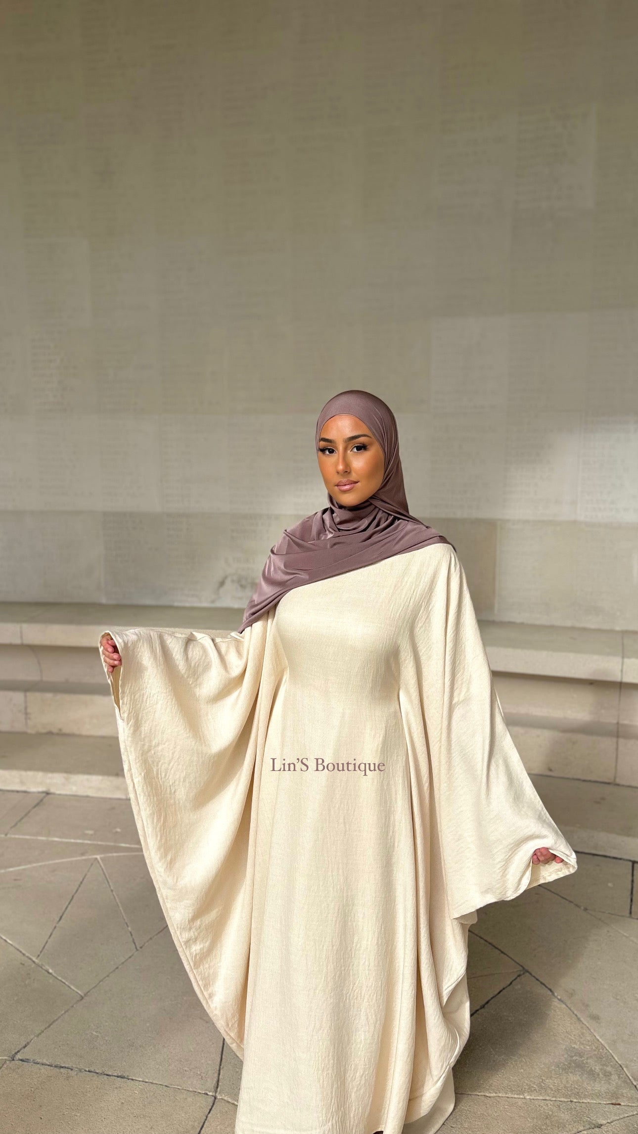 Robe saoudienne lin - crème
