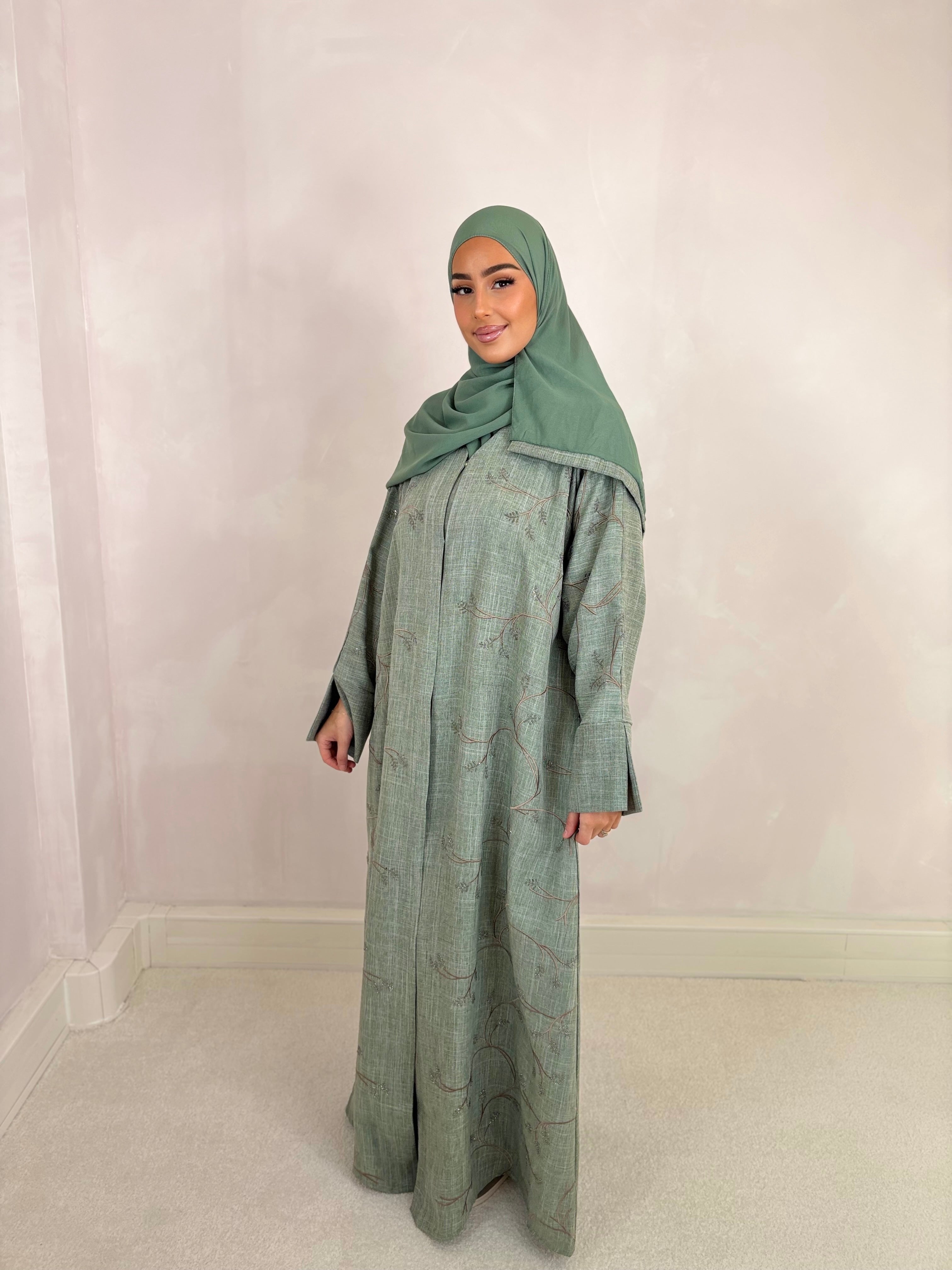 Abaya from Dubai LAYNA (n15) - sea green