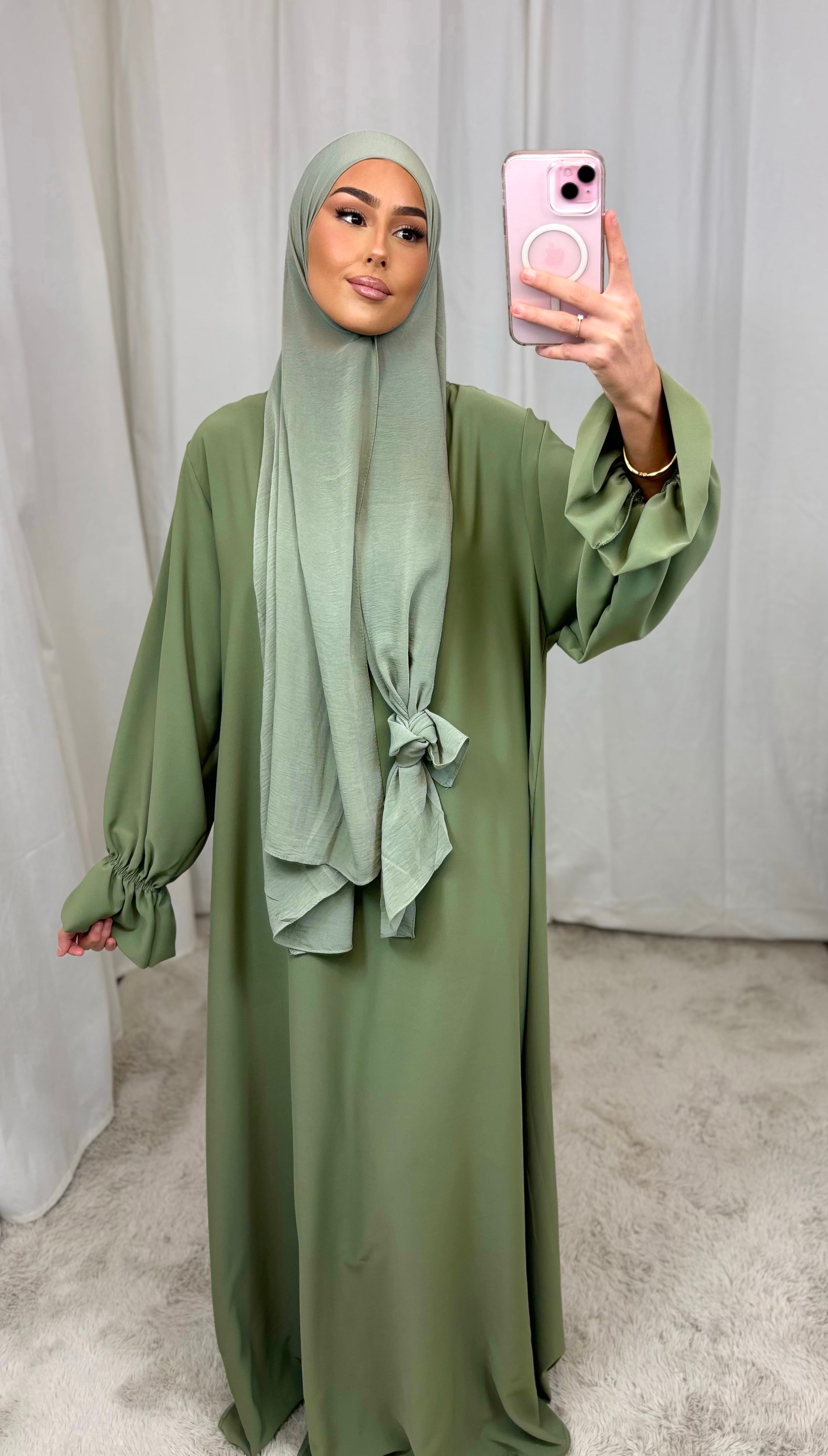 Scrunchie abaya - khaki
