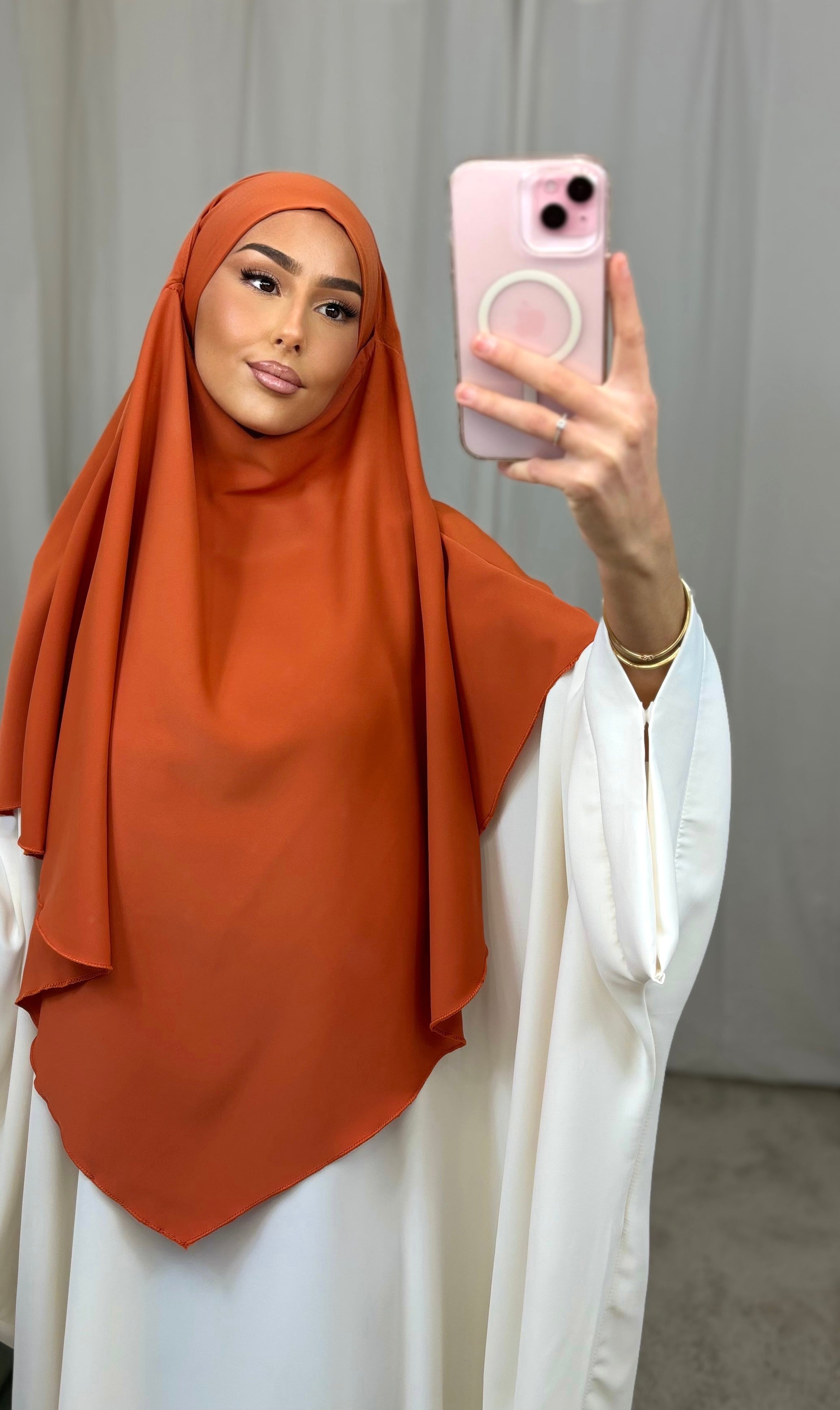 Khimar aus Medina-Seide – orange Hermès
