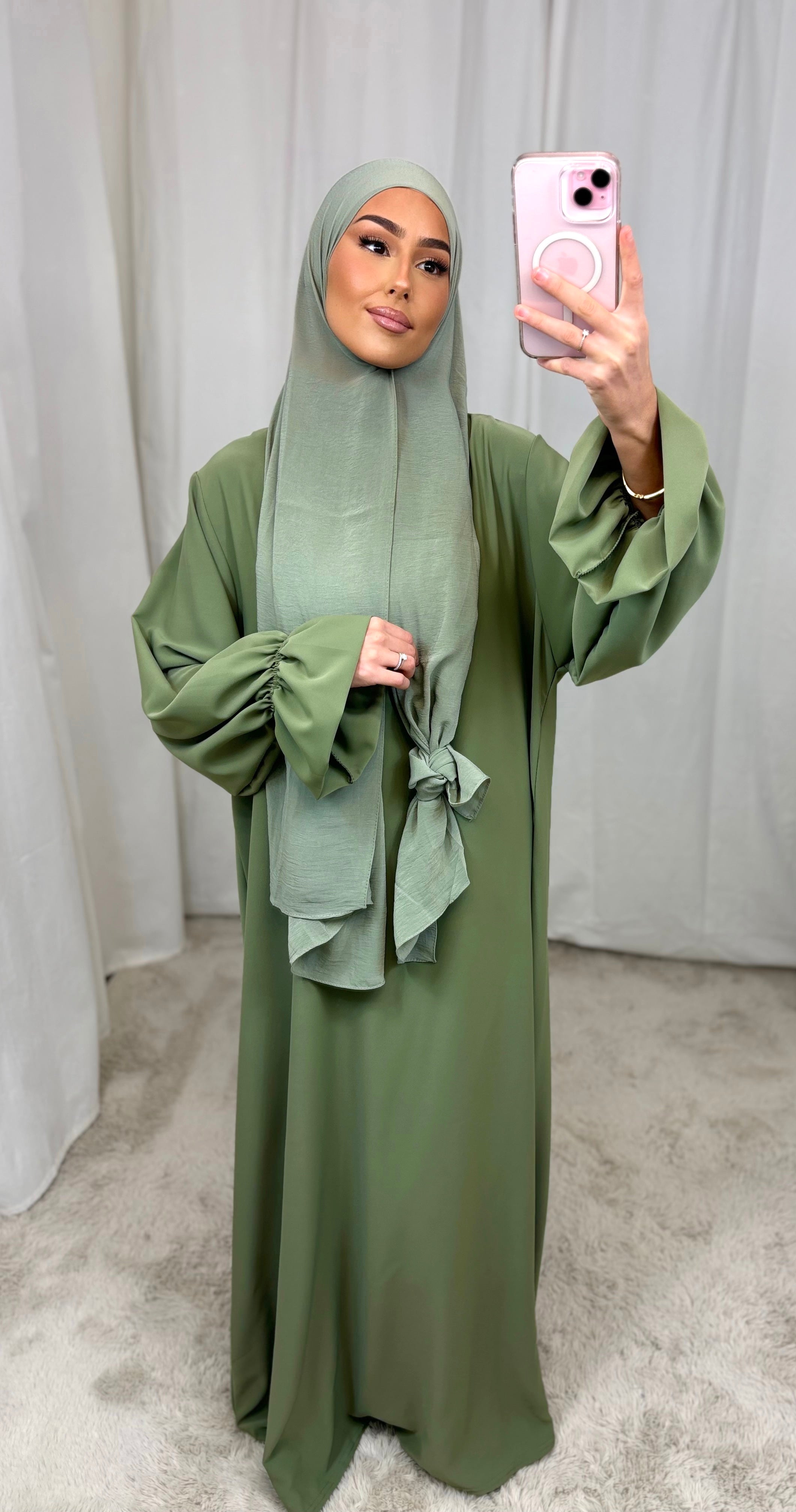 Scrunchie abaya - khaki