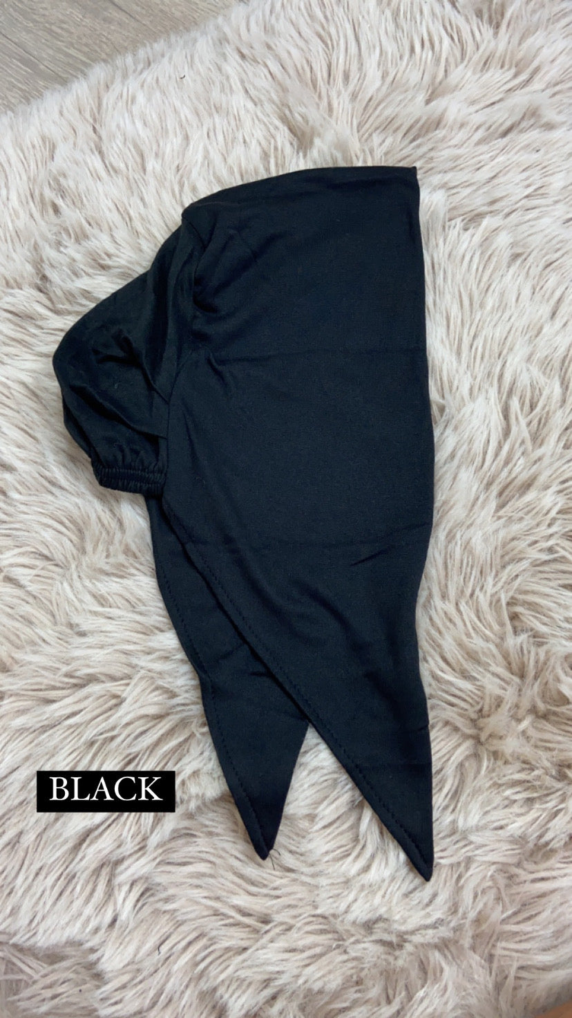 Black Tie-Up Hat