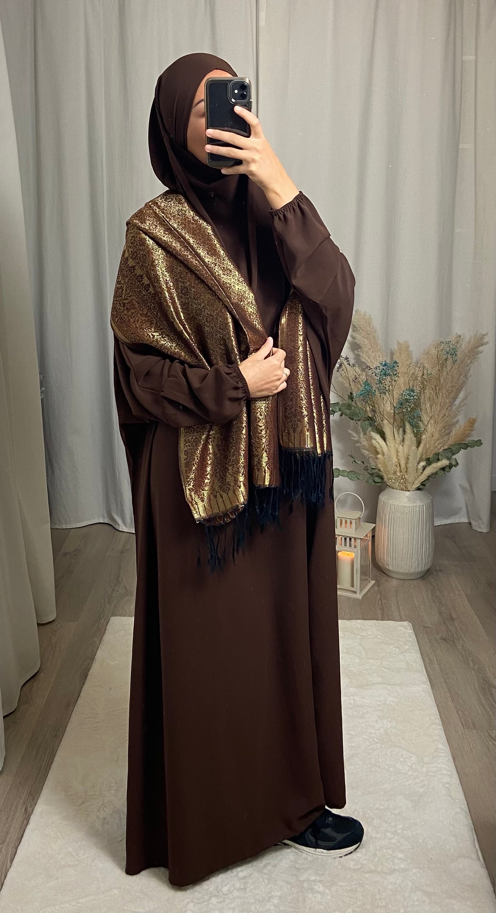 Jilbeb 1 Piece Medina Silk - BROWN