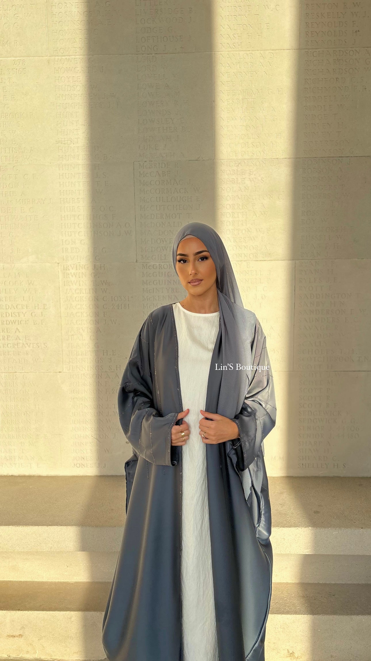 Abaya de Dubai EMIRATIE - Grey