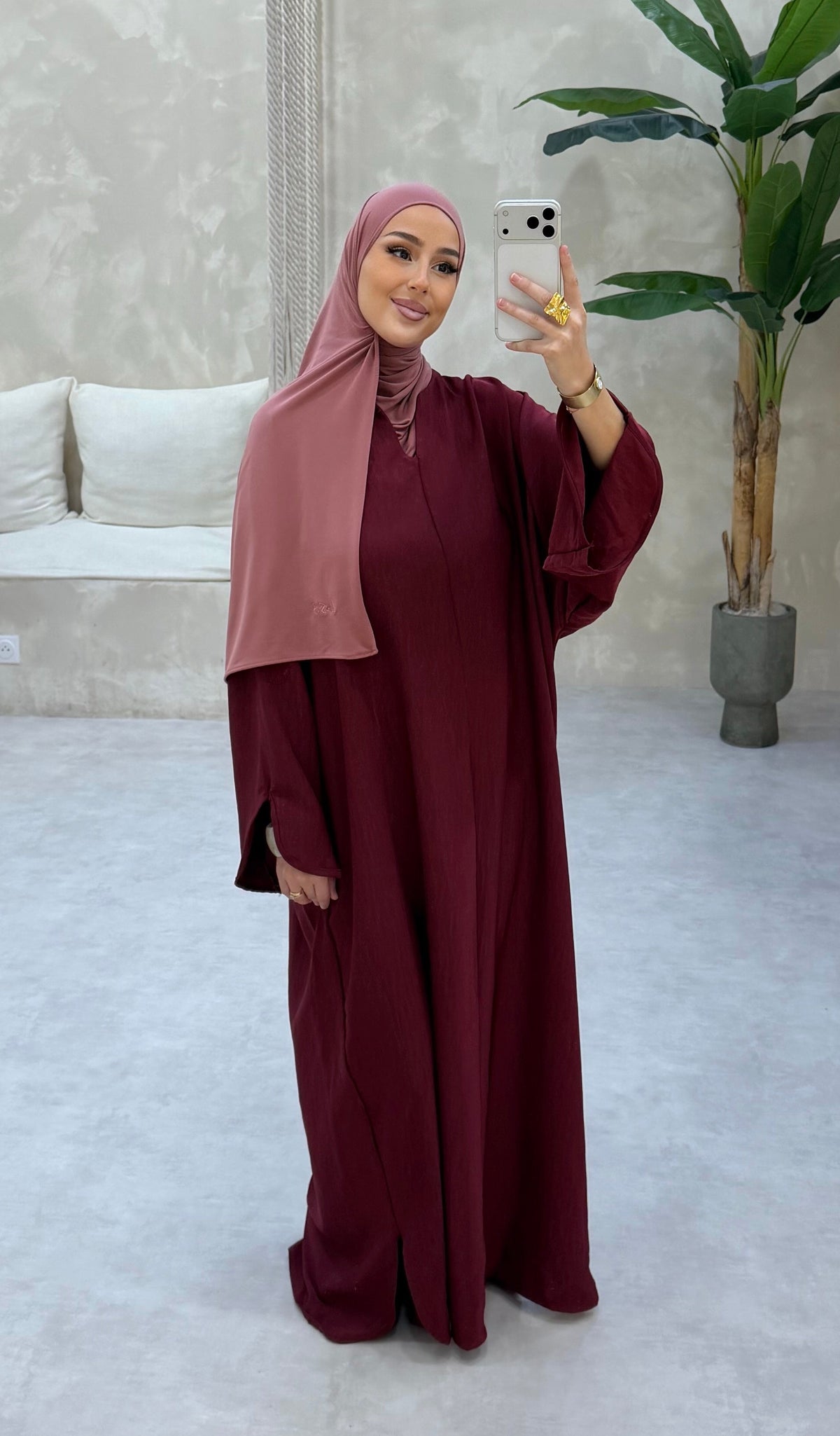 Abaya NIYA - Burgundy