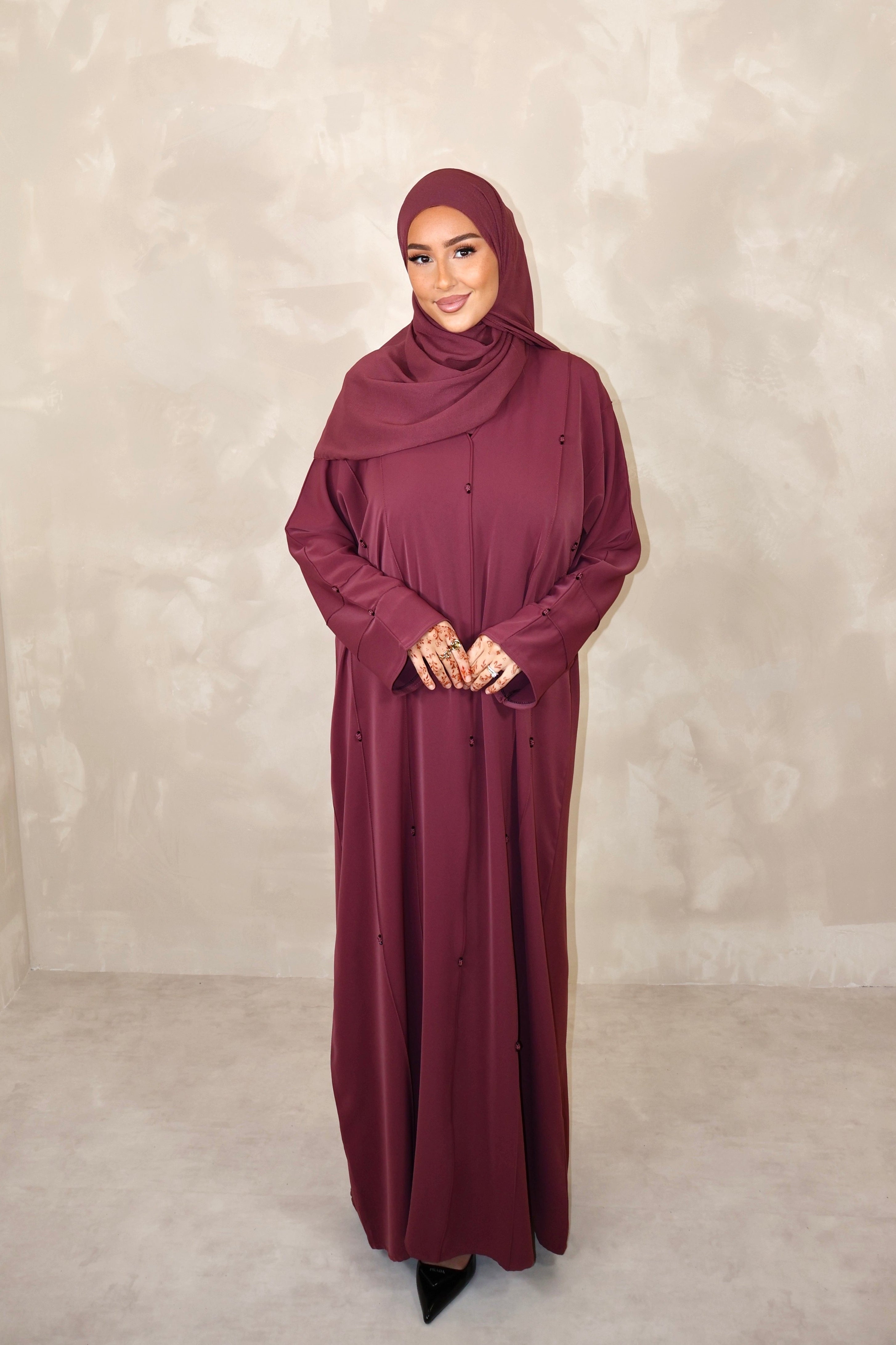 Abaya de Dubai (n110) - SAFIRA STRAWBERRY