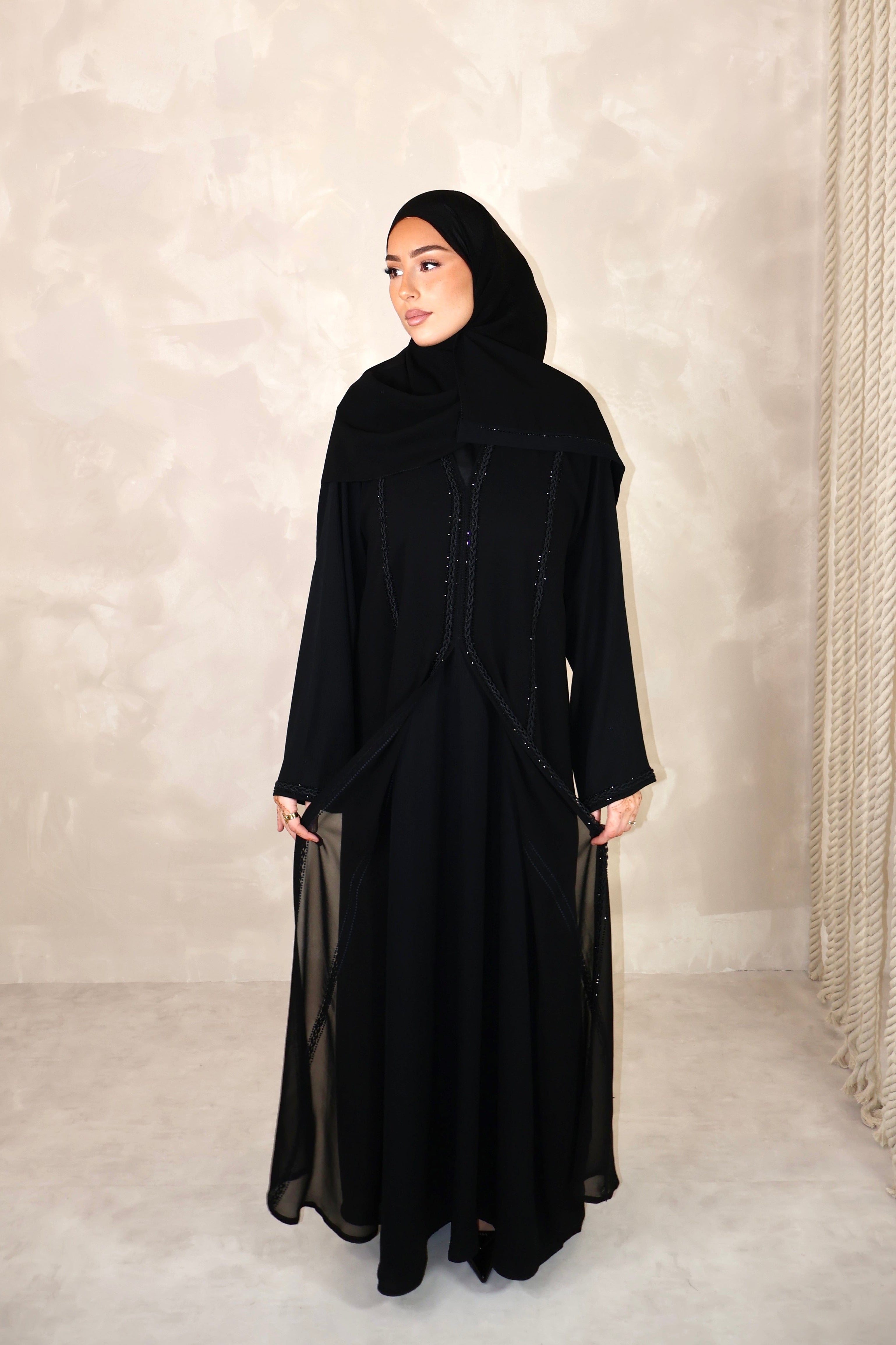 Abaya de Dubai (n93) - MECCA BLACK
