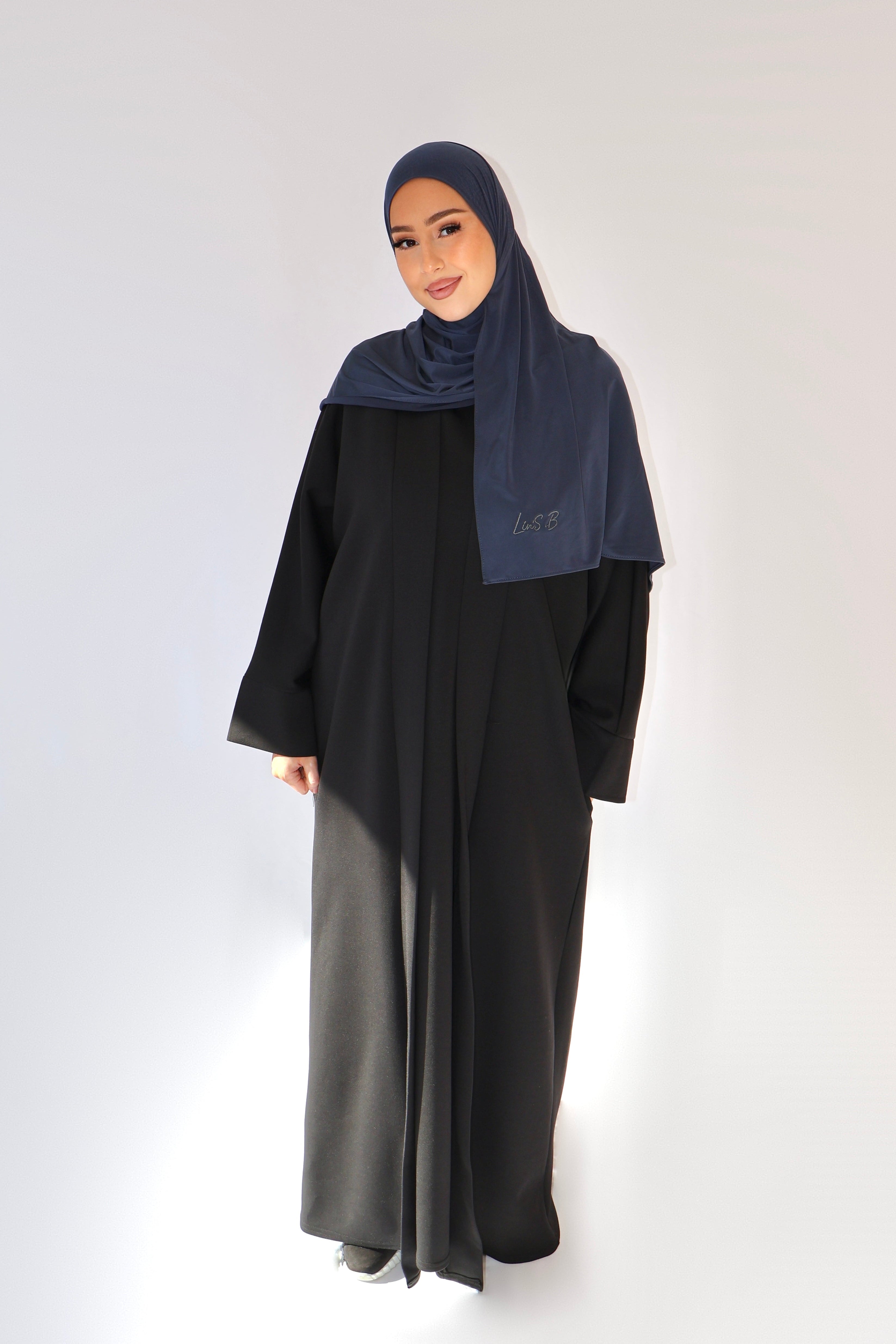 Set abaya kimono jersey -Black