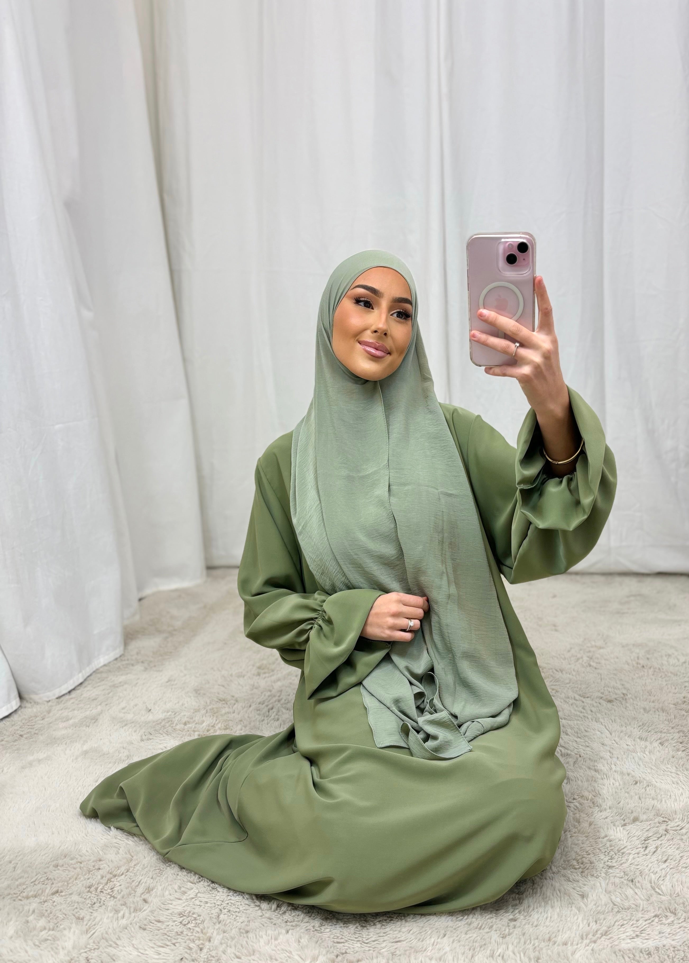 Scrunchie abaya - khaki