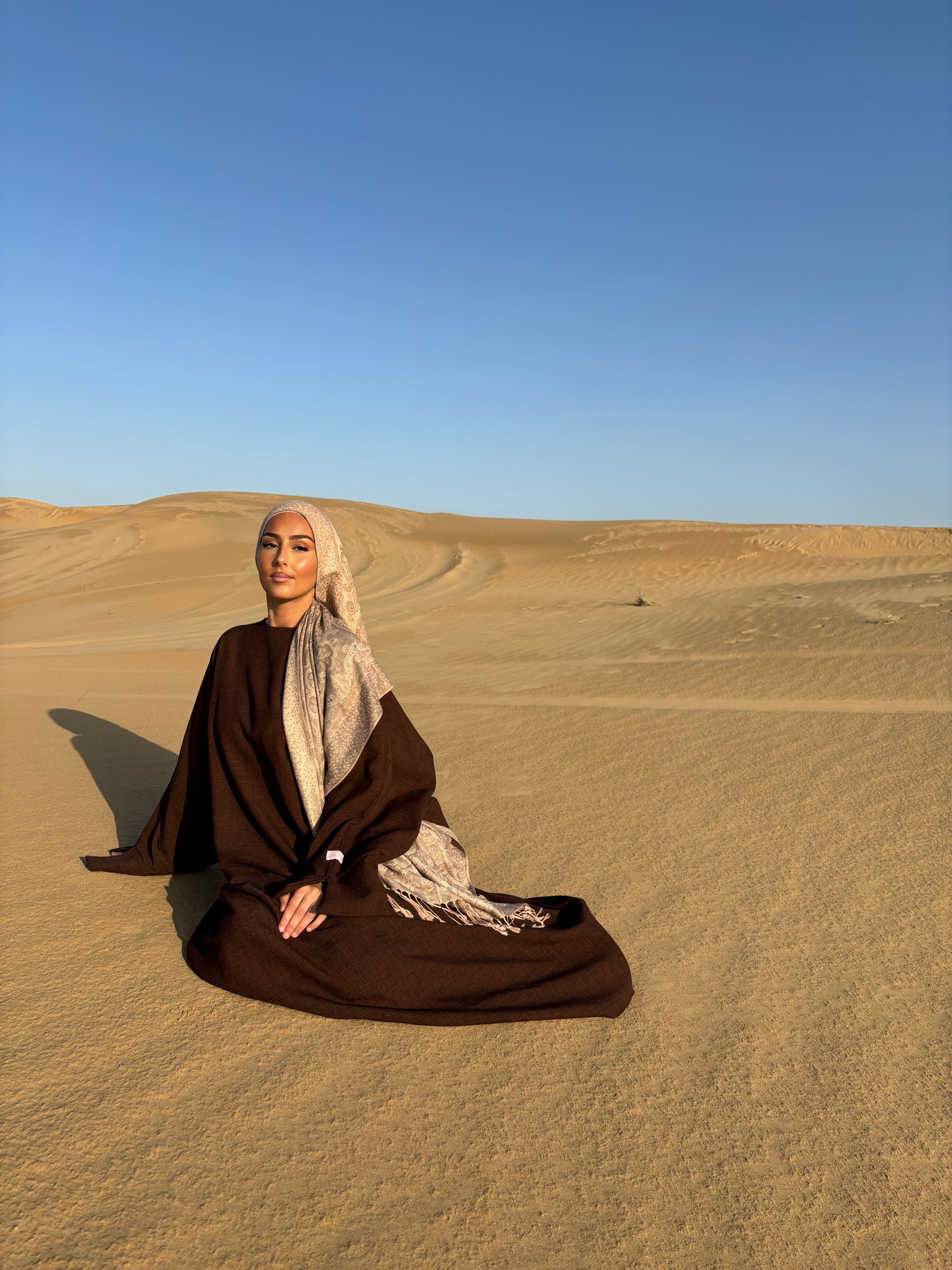 Abaya lin LIN’S B - marron foncé