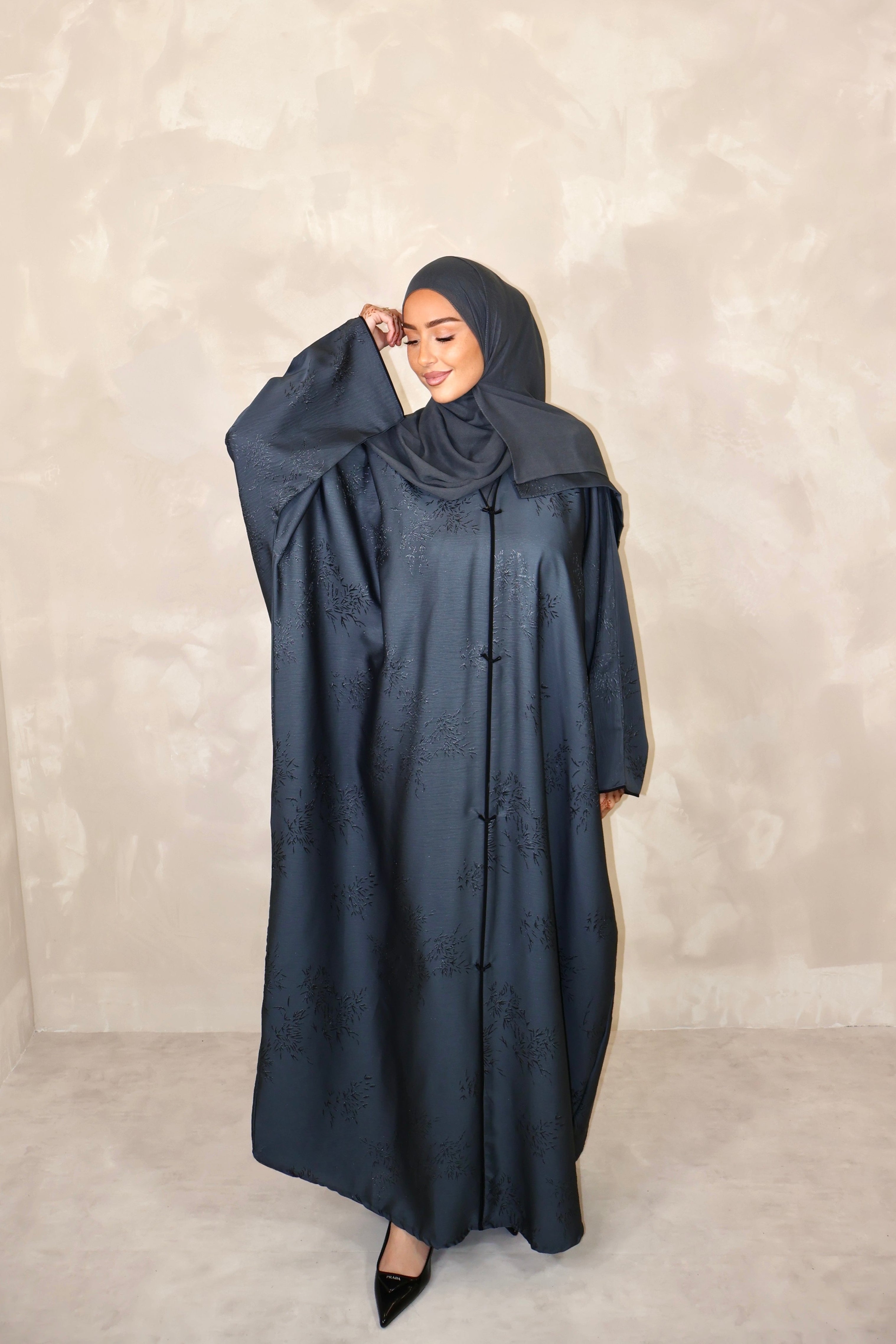Abaya de Dubai (n82) - JAPONIA ANTHRACITE