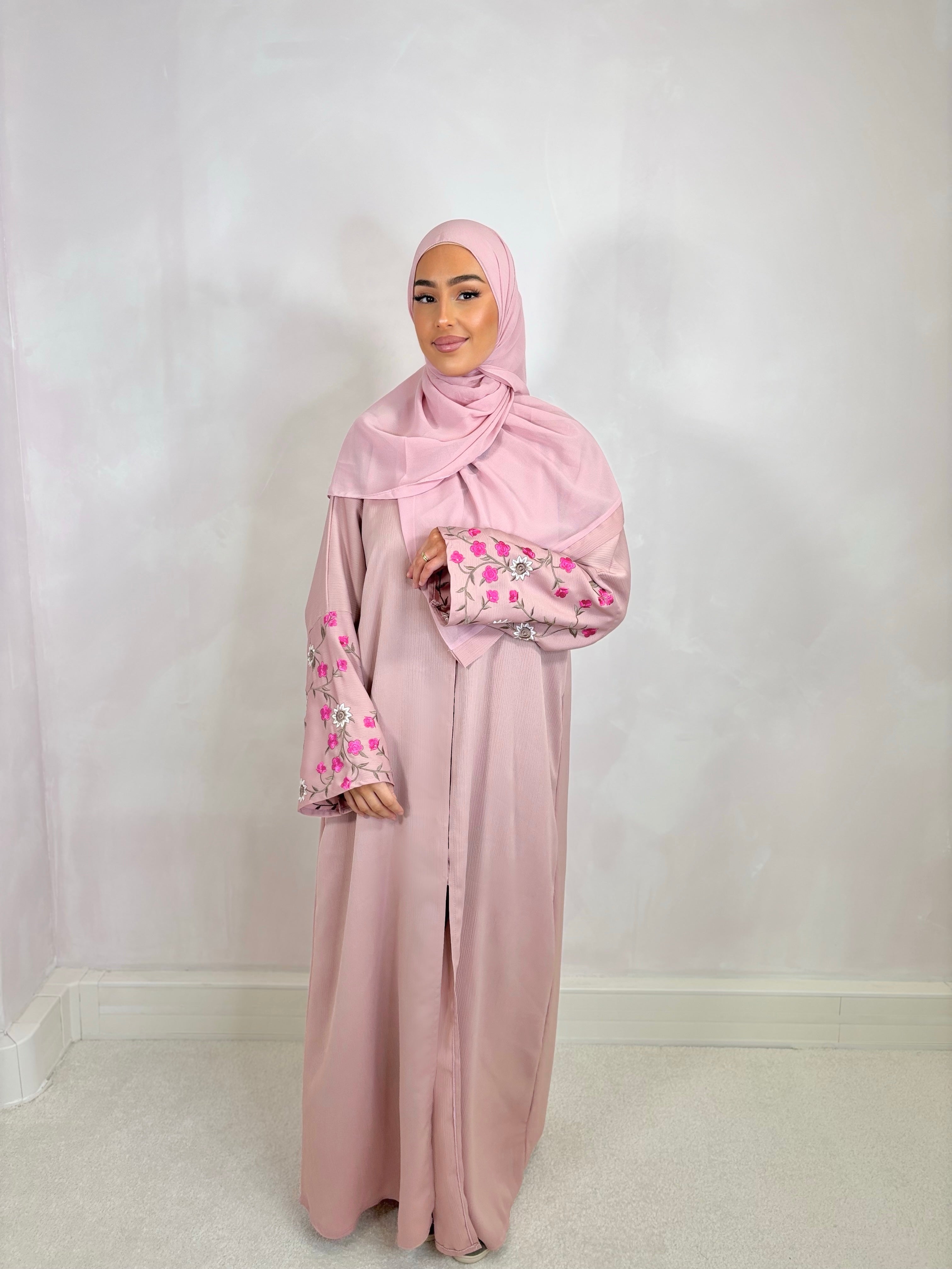 Abaya aus Dubai FLORA (n43) - rosa