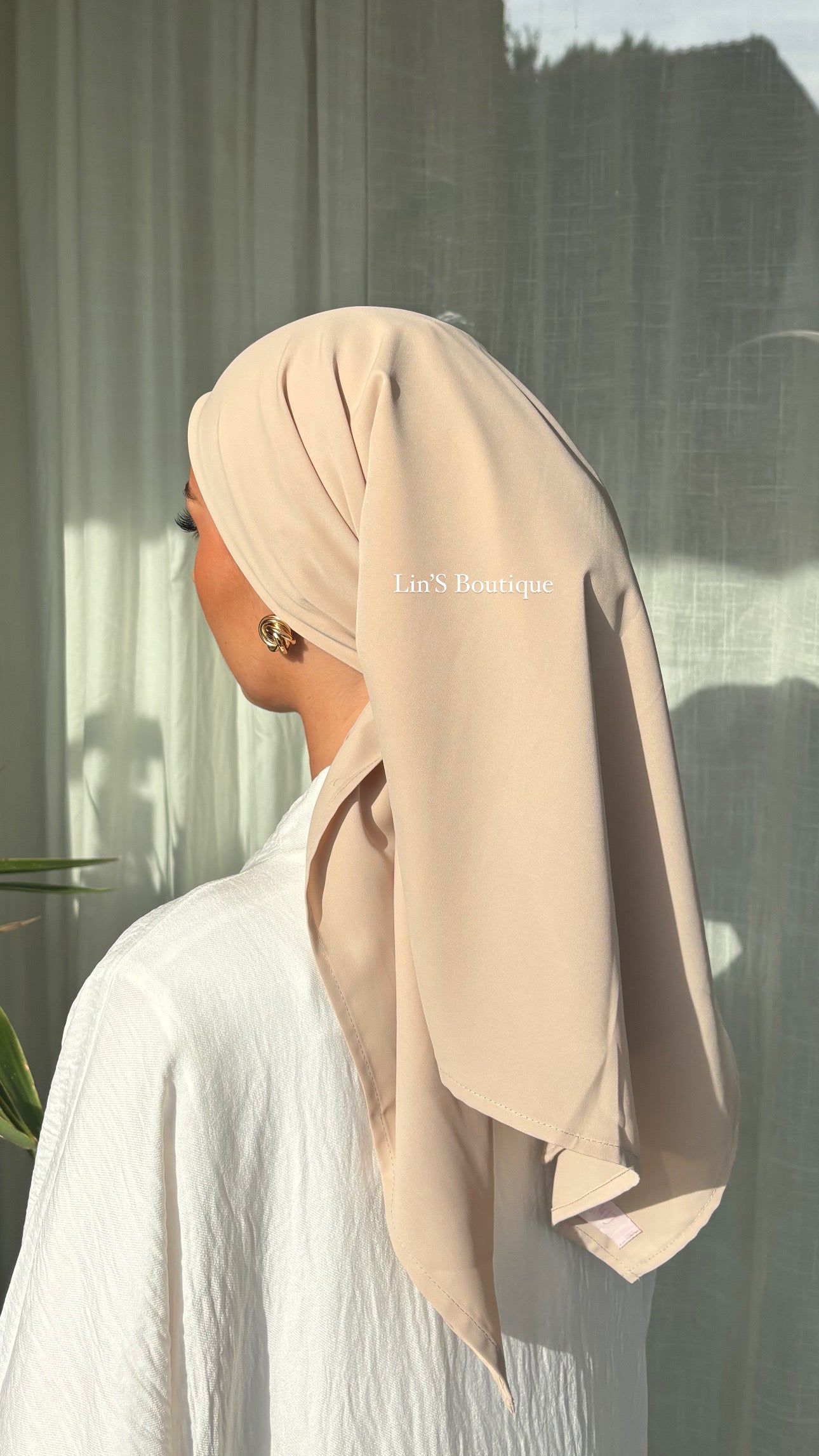 Lin'S B silk square - sand