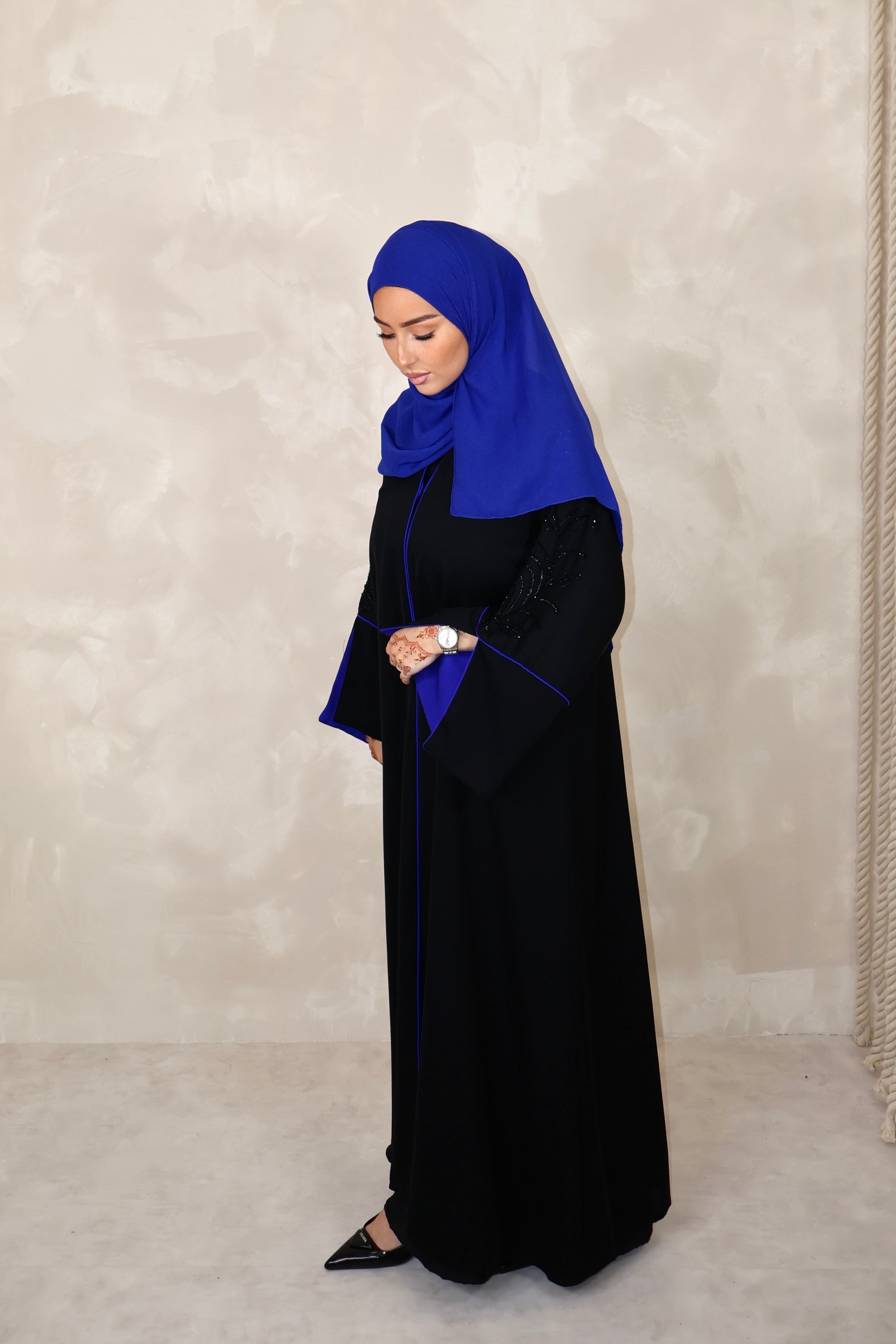 Abaya de Dubai (n88) - IMPÉRIAL ROYAL BLUE