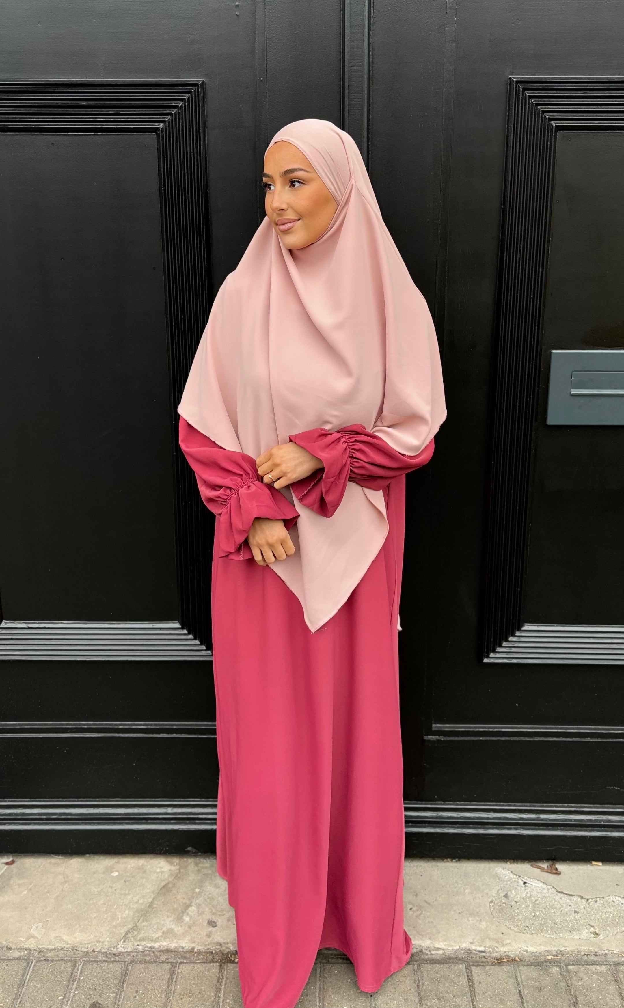 Abaya chouchou - framboise