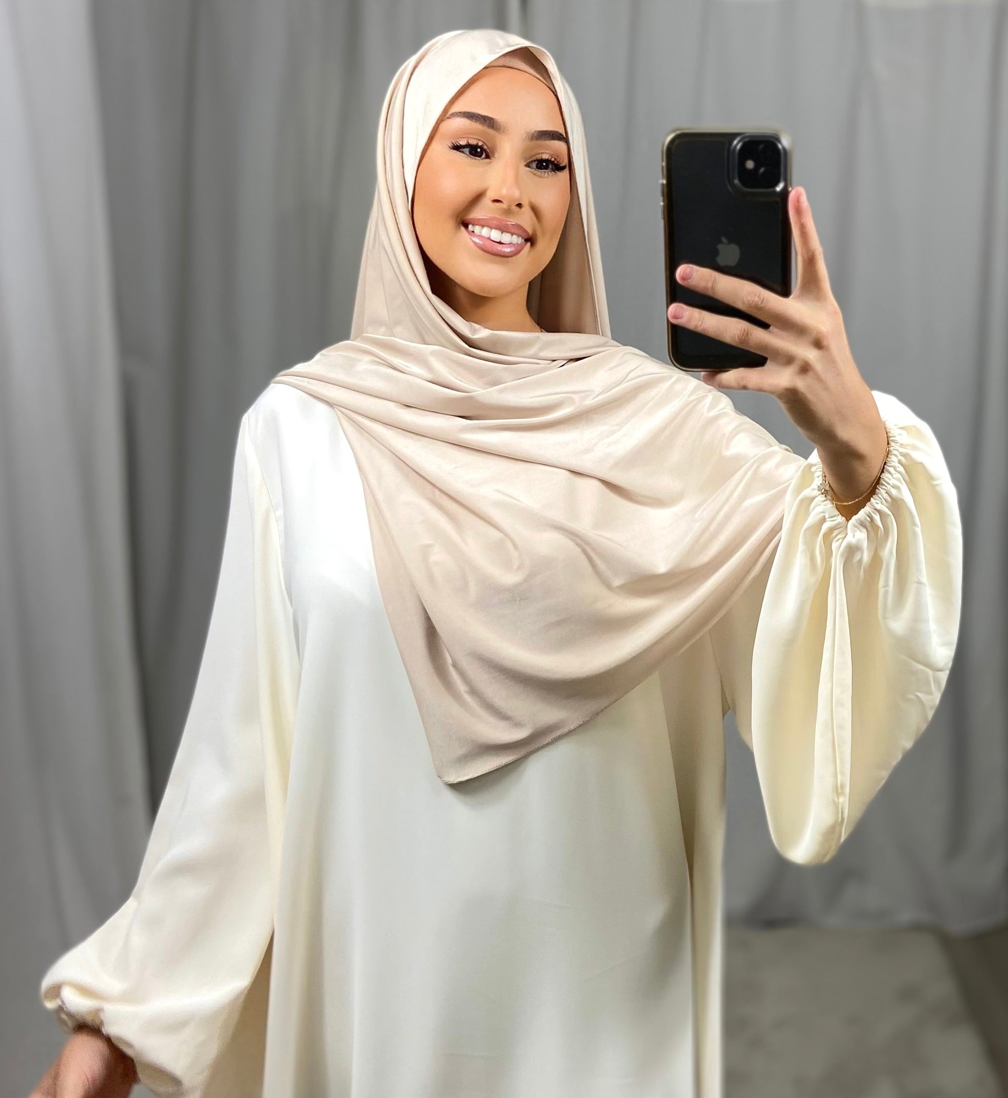 Premium Luxus Satin Jersey DUBAI - SANDY BEIGE