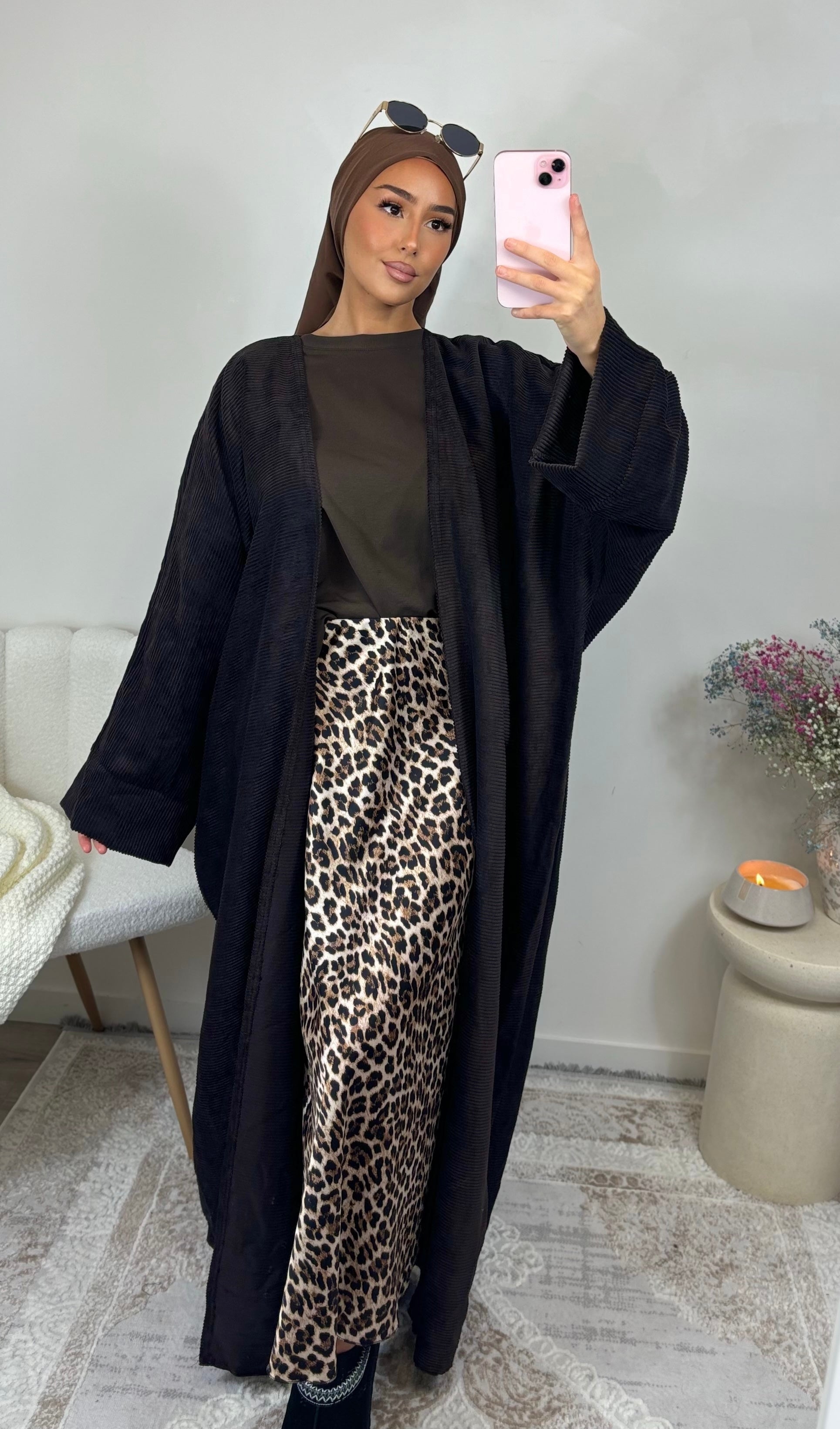 NYLA Kimono - dark brown