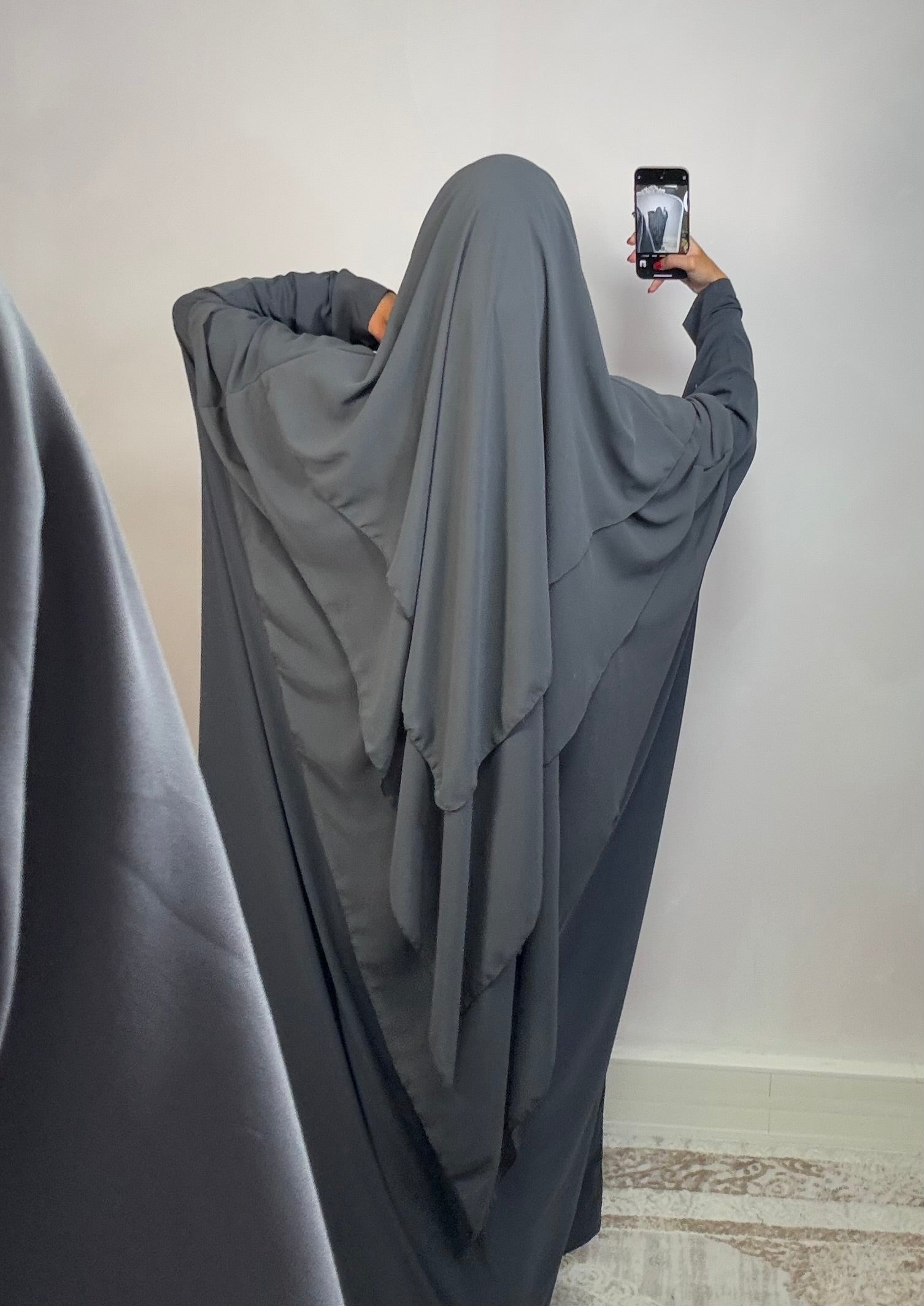 Khimar 3 Musselinsegel - Anthrazitgrau