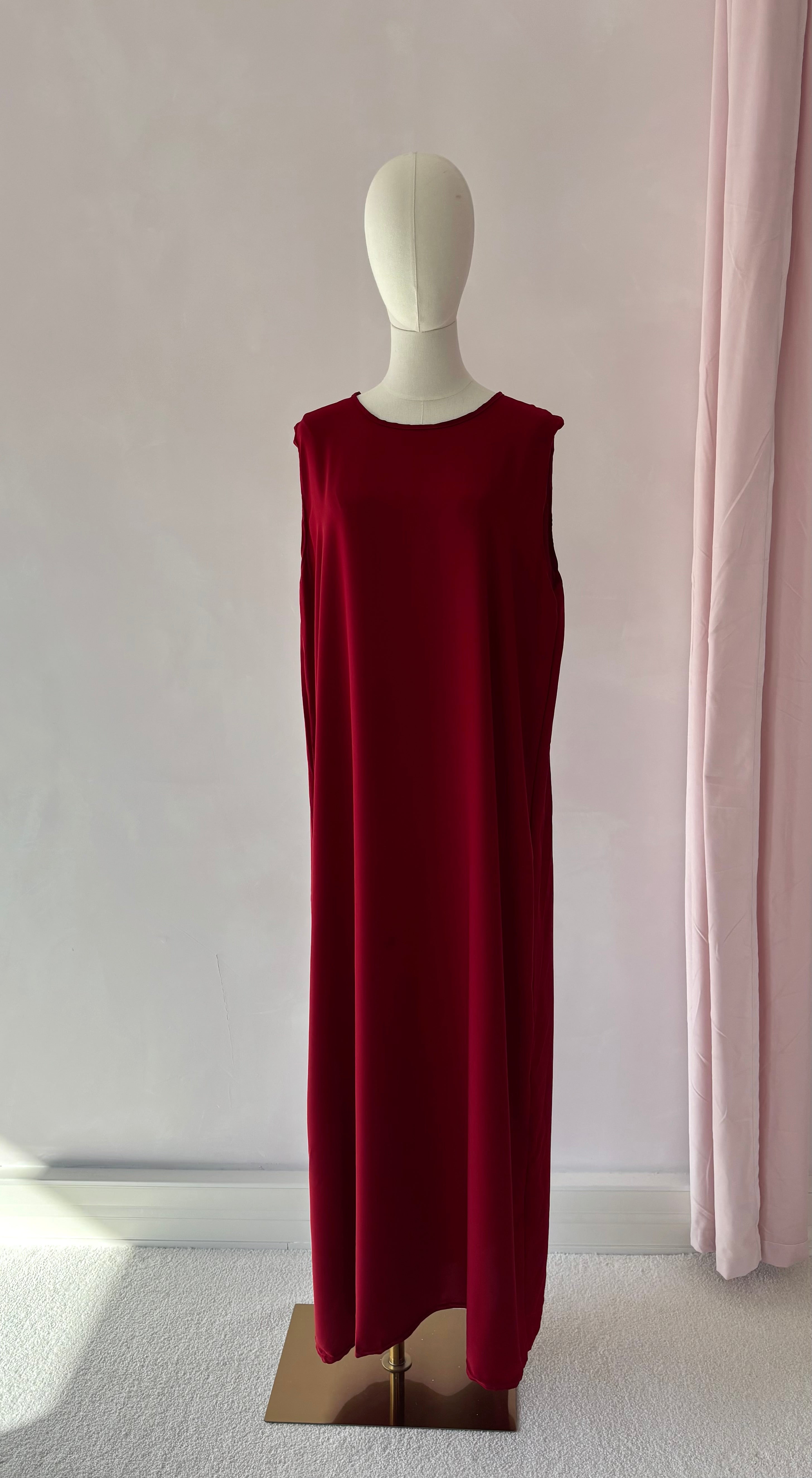 Medina silk underdress - burgundy