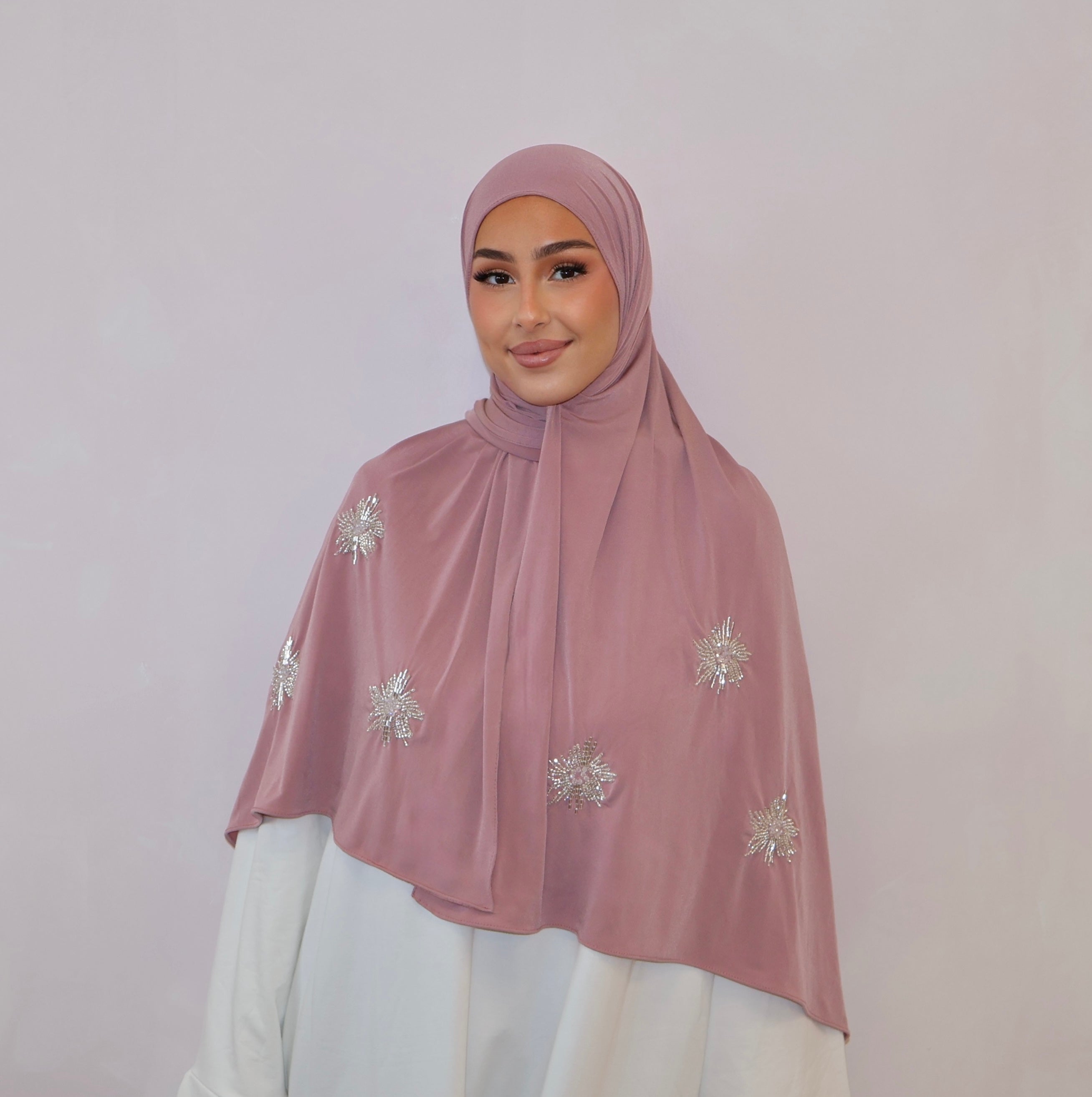 SEDEF Pearly Premium Luxus Jersey - Altrosa