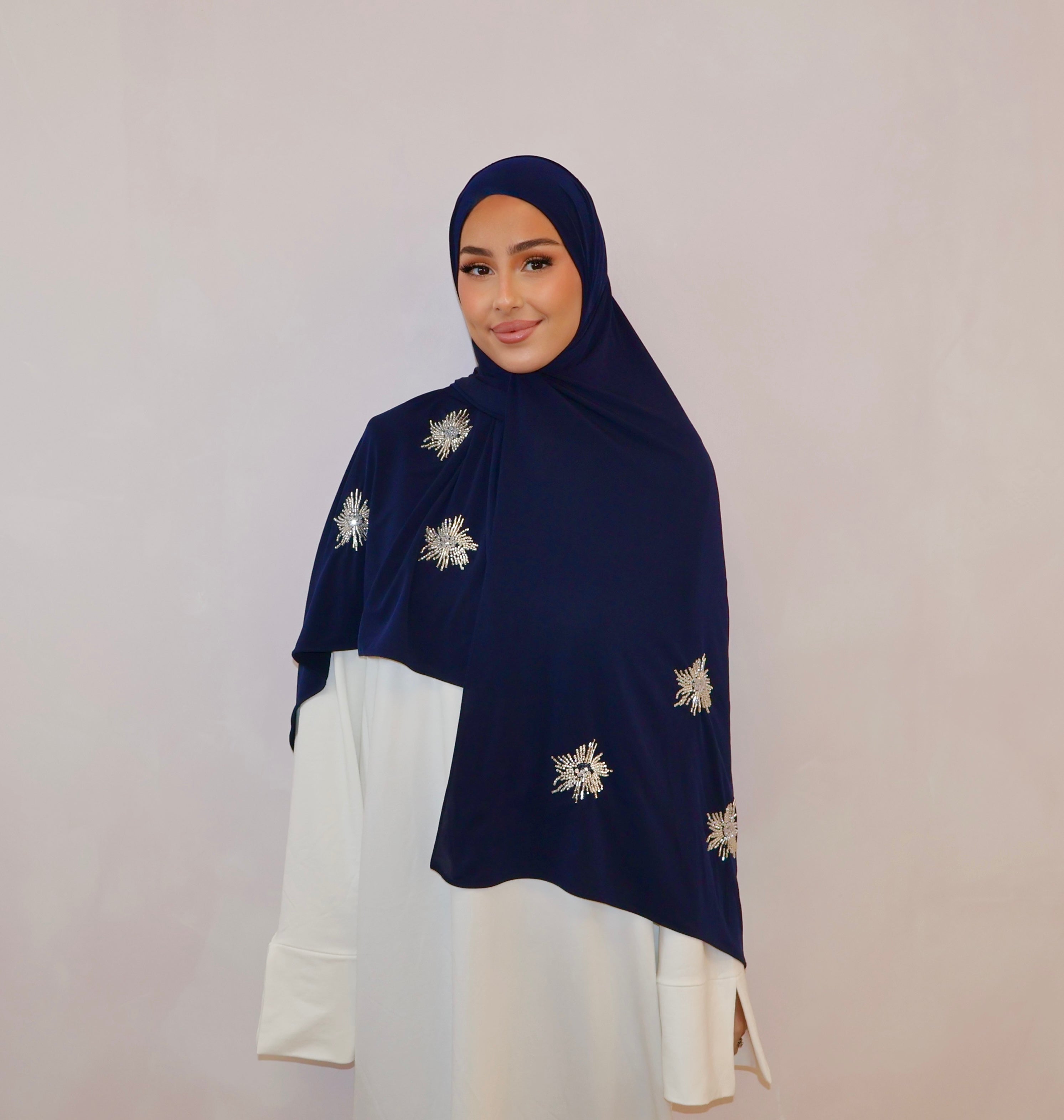 SEDEF Pearly Premium Luxus Jersey - Mitternachtsblau