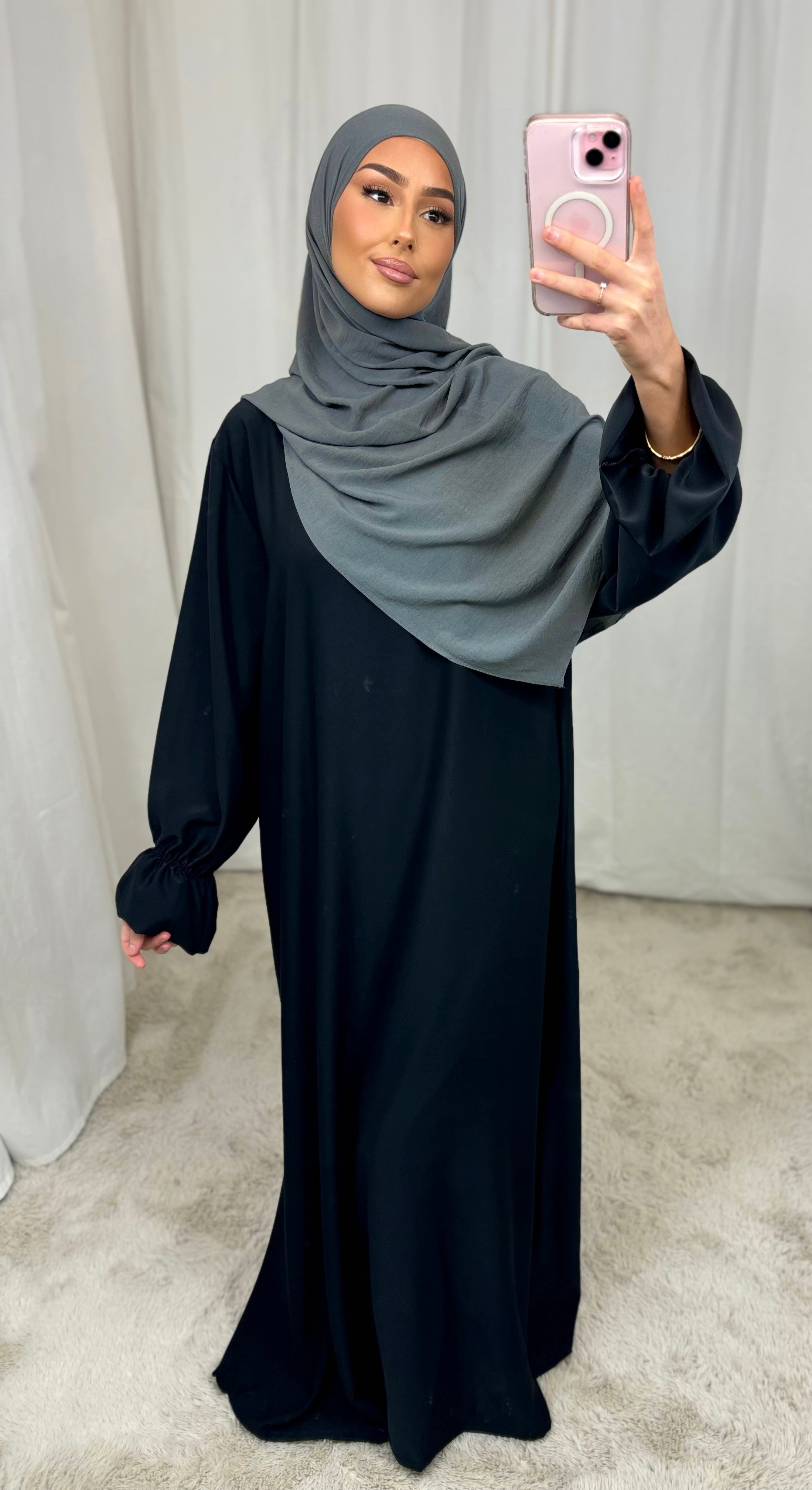 Abaya chouchou - black