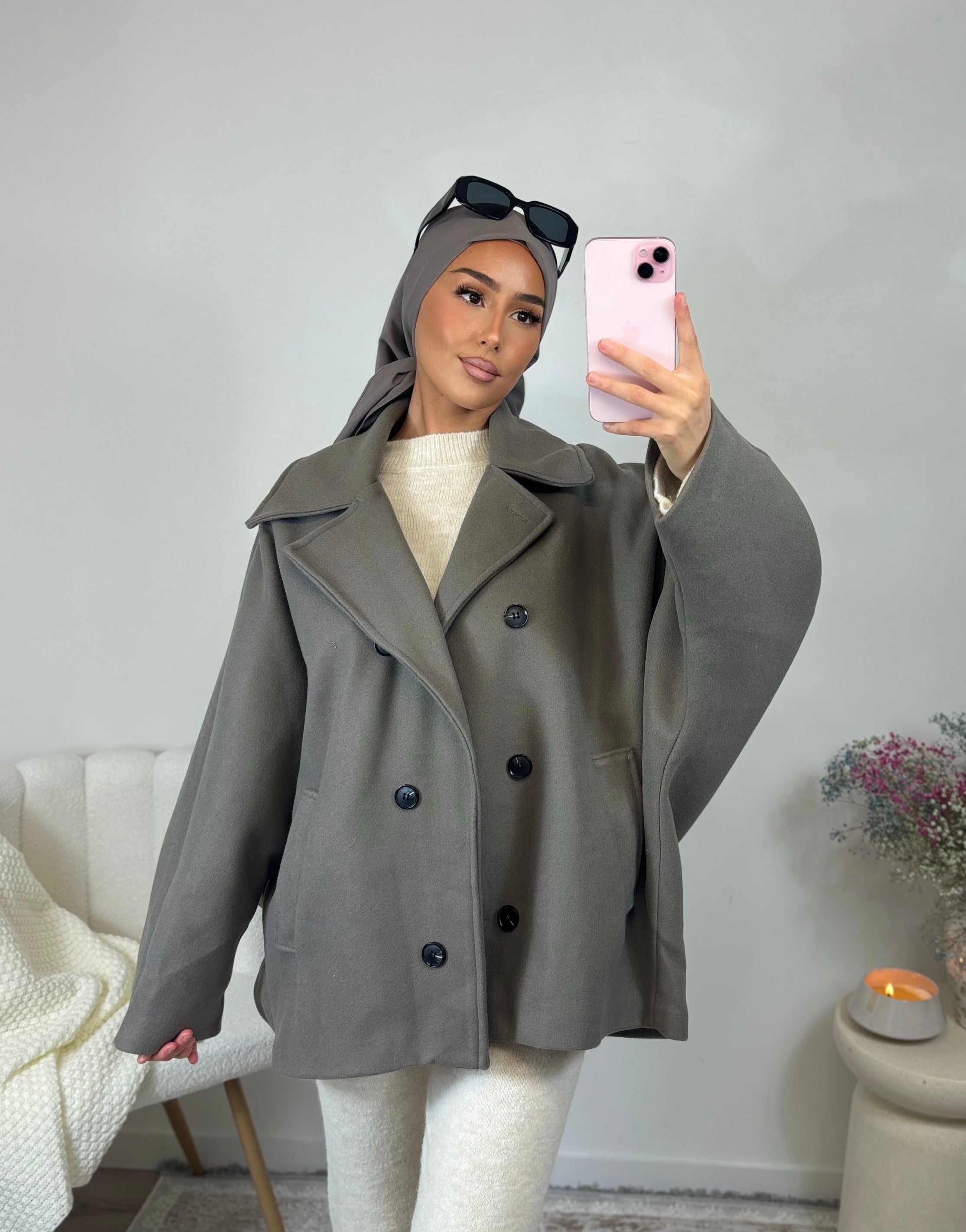 Dupe Z Mantel - Taupe