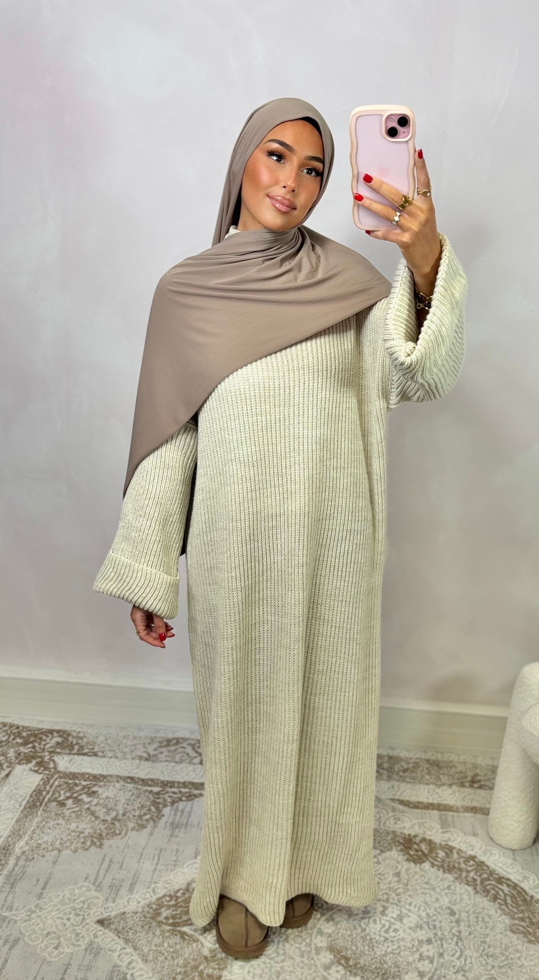 Netzkleid - creme