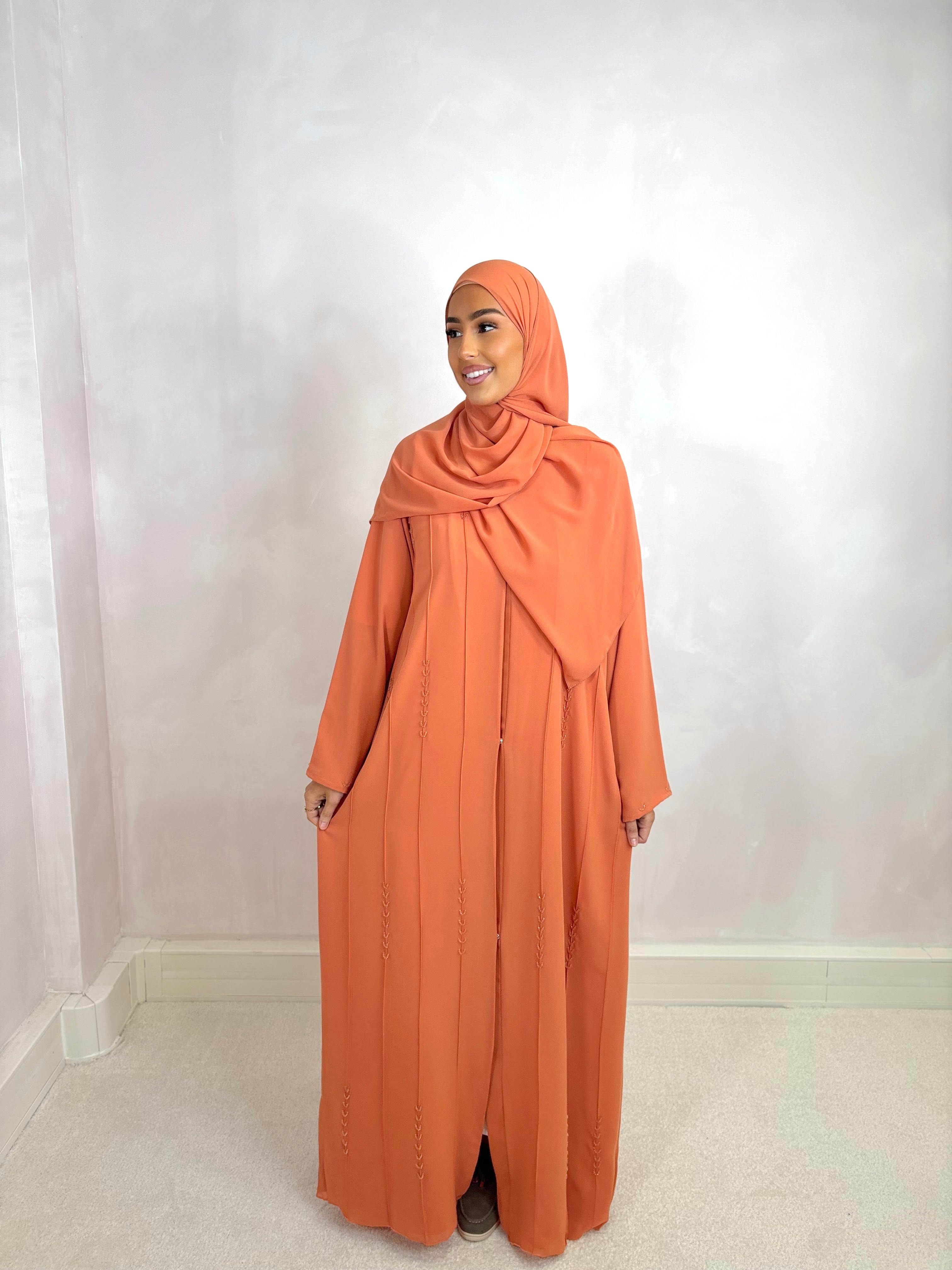 Dubai Abaya NAYA (n59) – Terrakotta