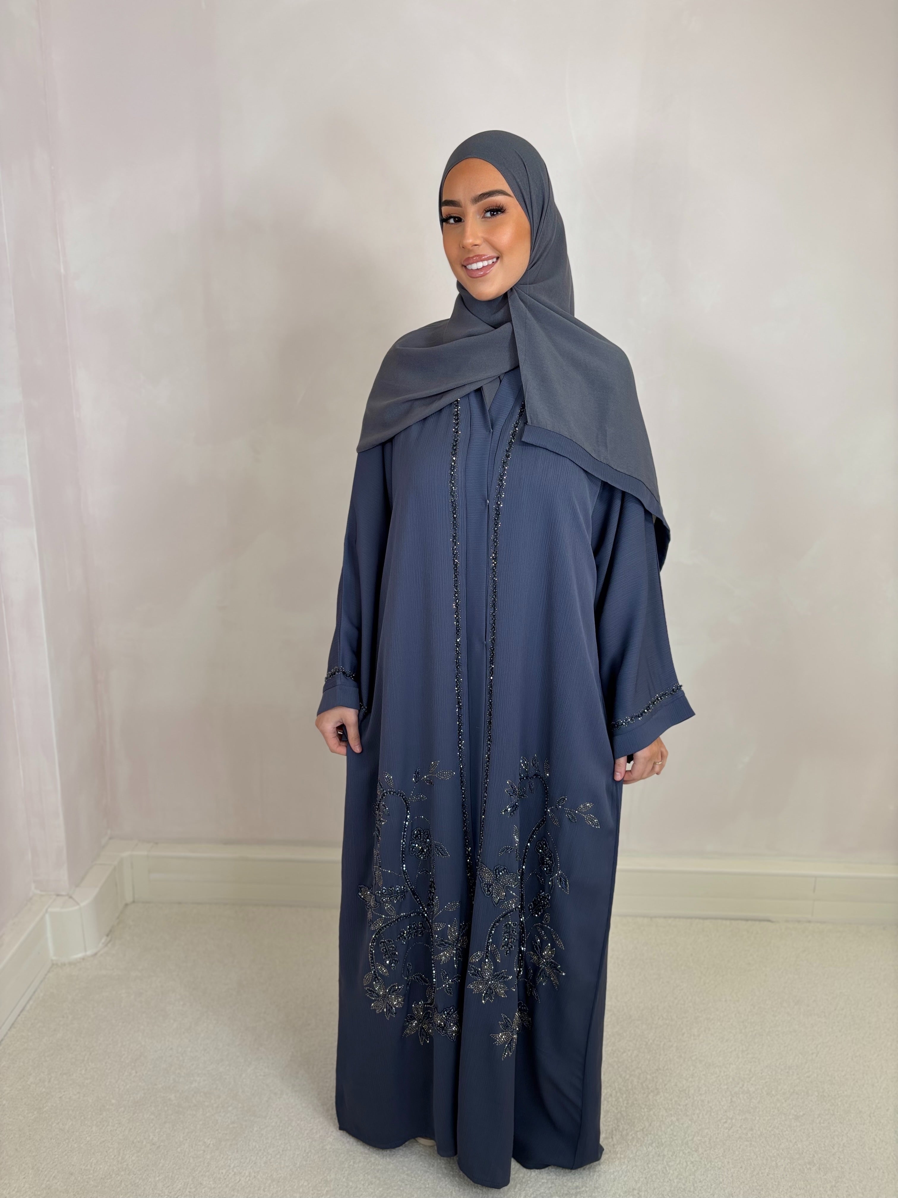 Abaya from Dubai MAYAR (n29) - anthracite gray