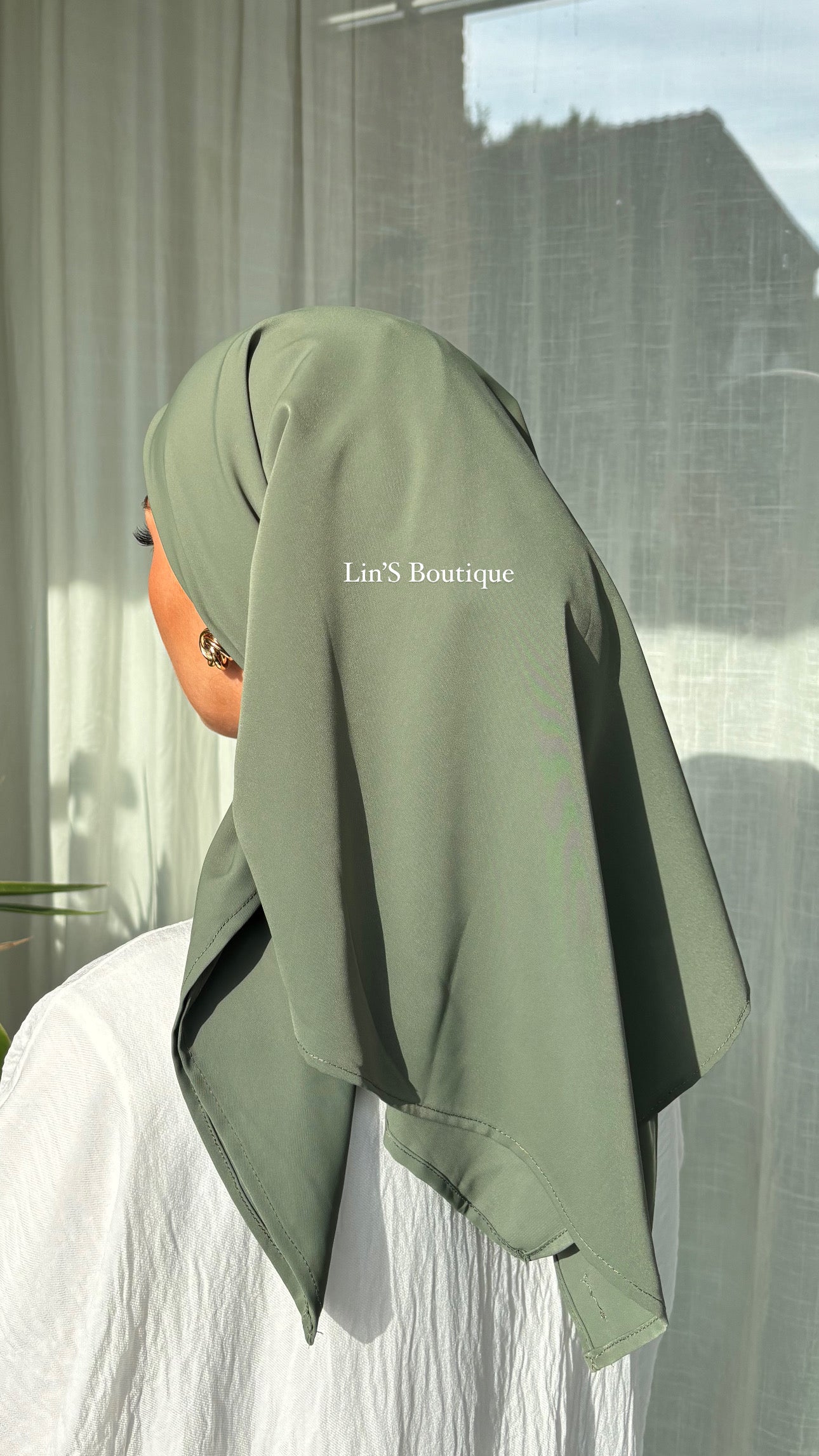 Lin'S B silk square - khaki