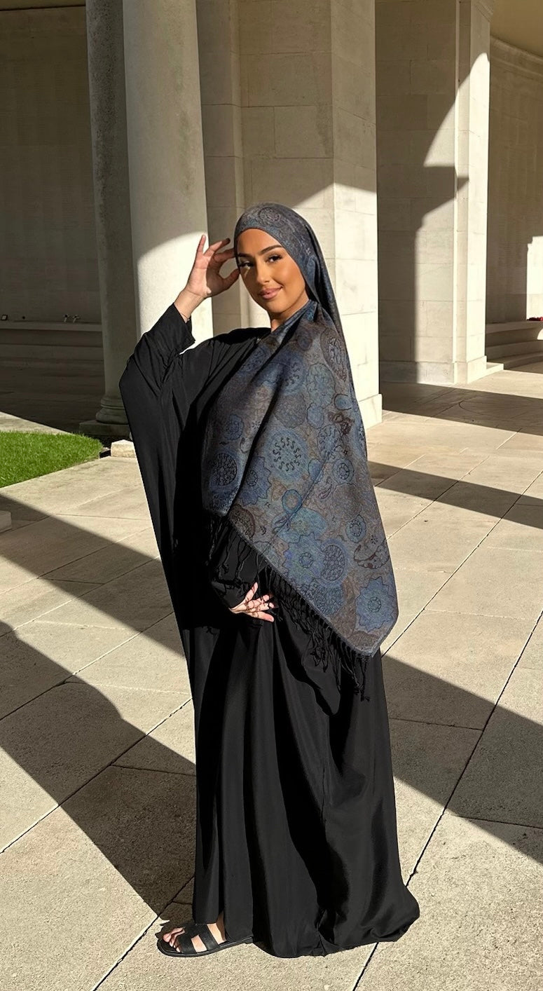 Abaya saoudienne soie de medine - NOIR