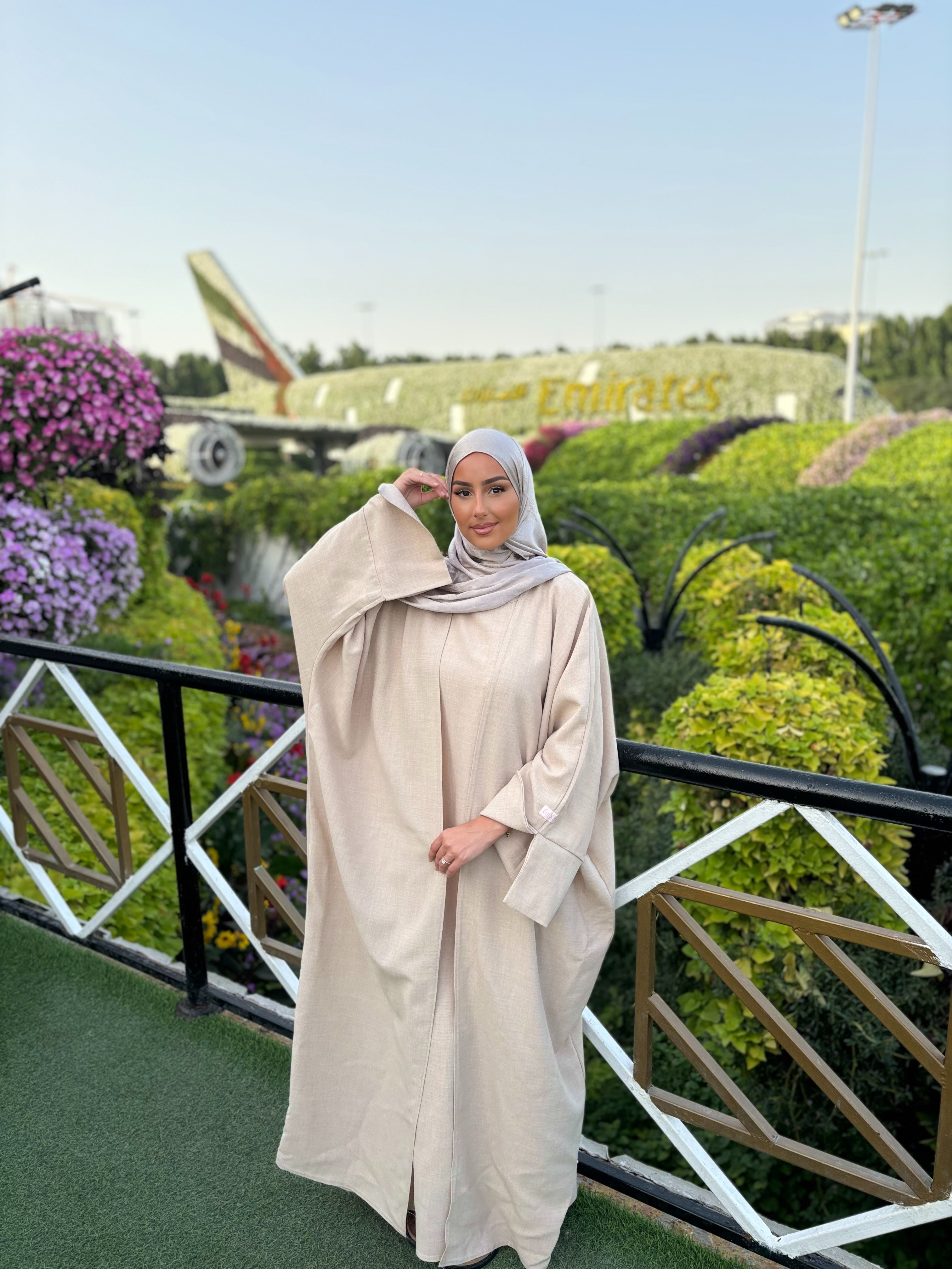 Linen set under abaya + kimono LIN'S B