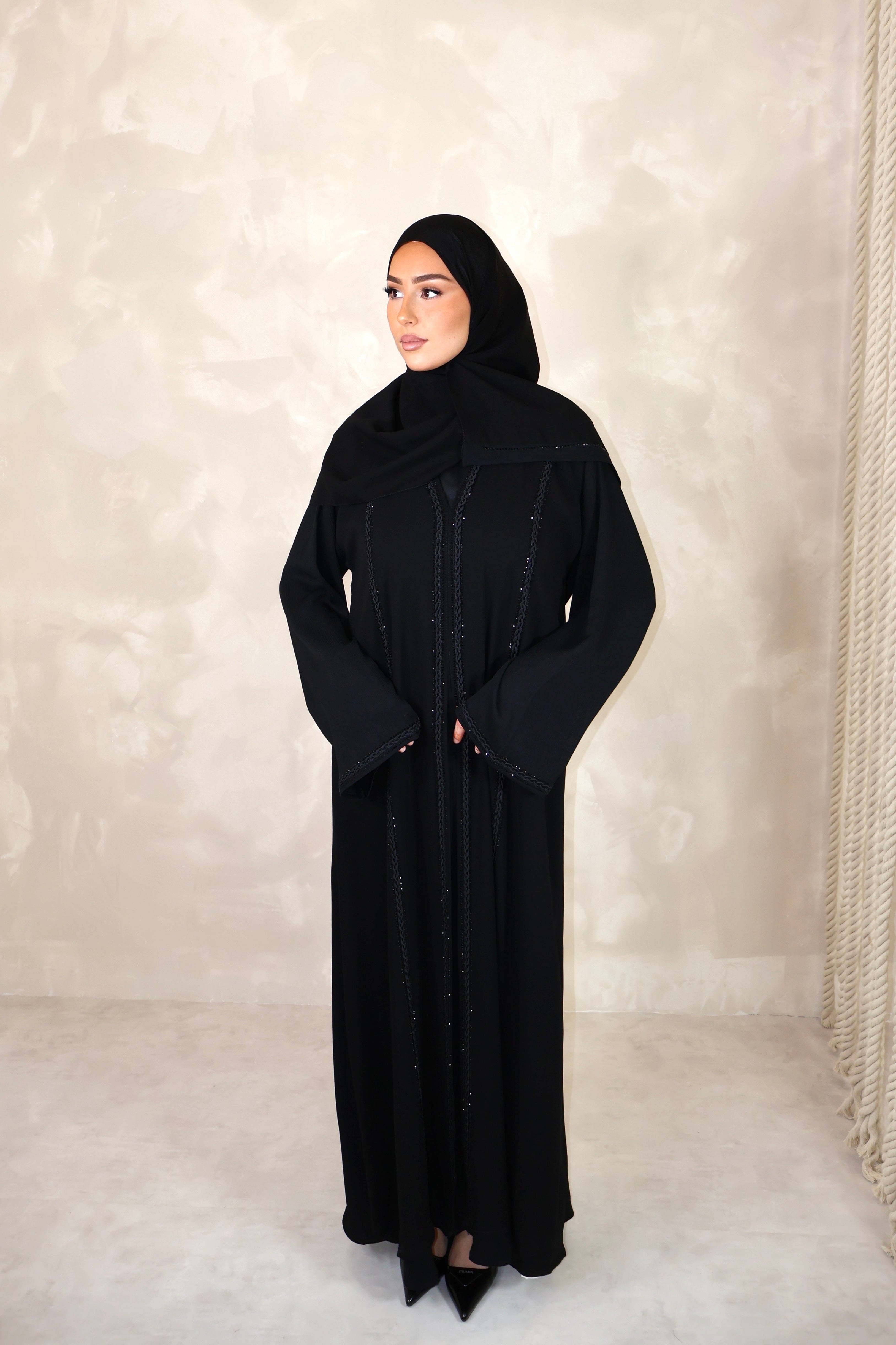 Abaya de Dubai (n93) - MECCA BLACK