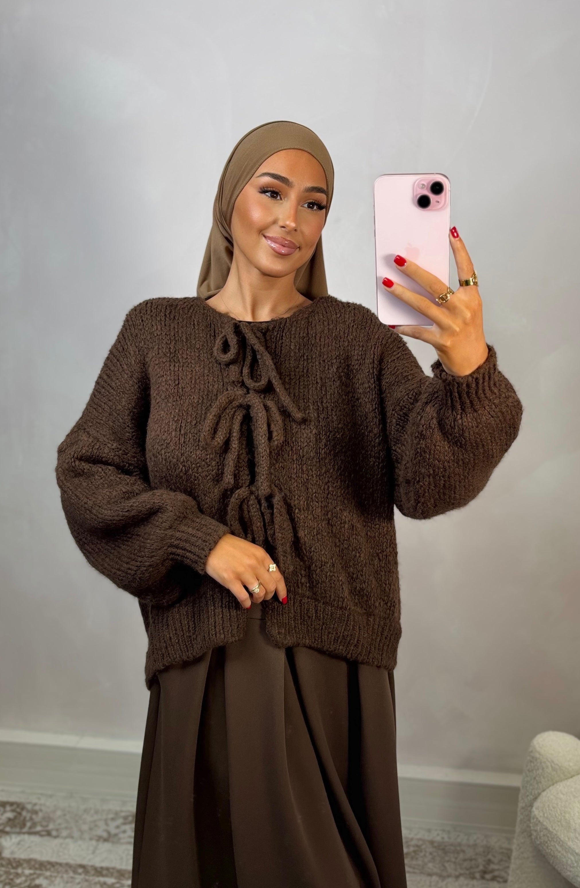 Choupi cardigan - dark brown
