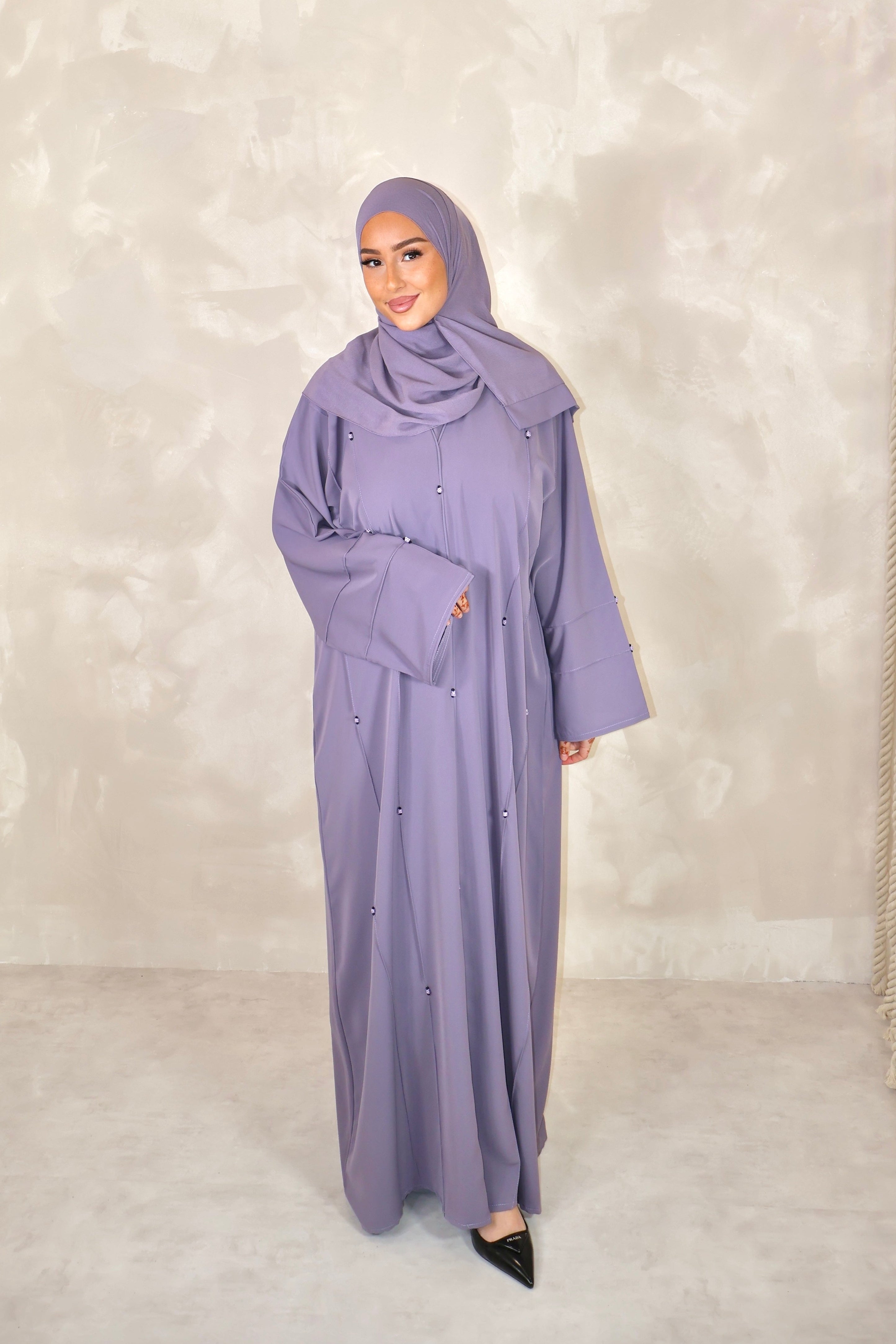 Abaya de Dubai (n103) - SAFIRA PURPLE