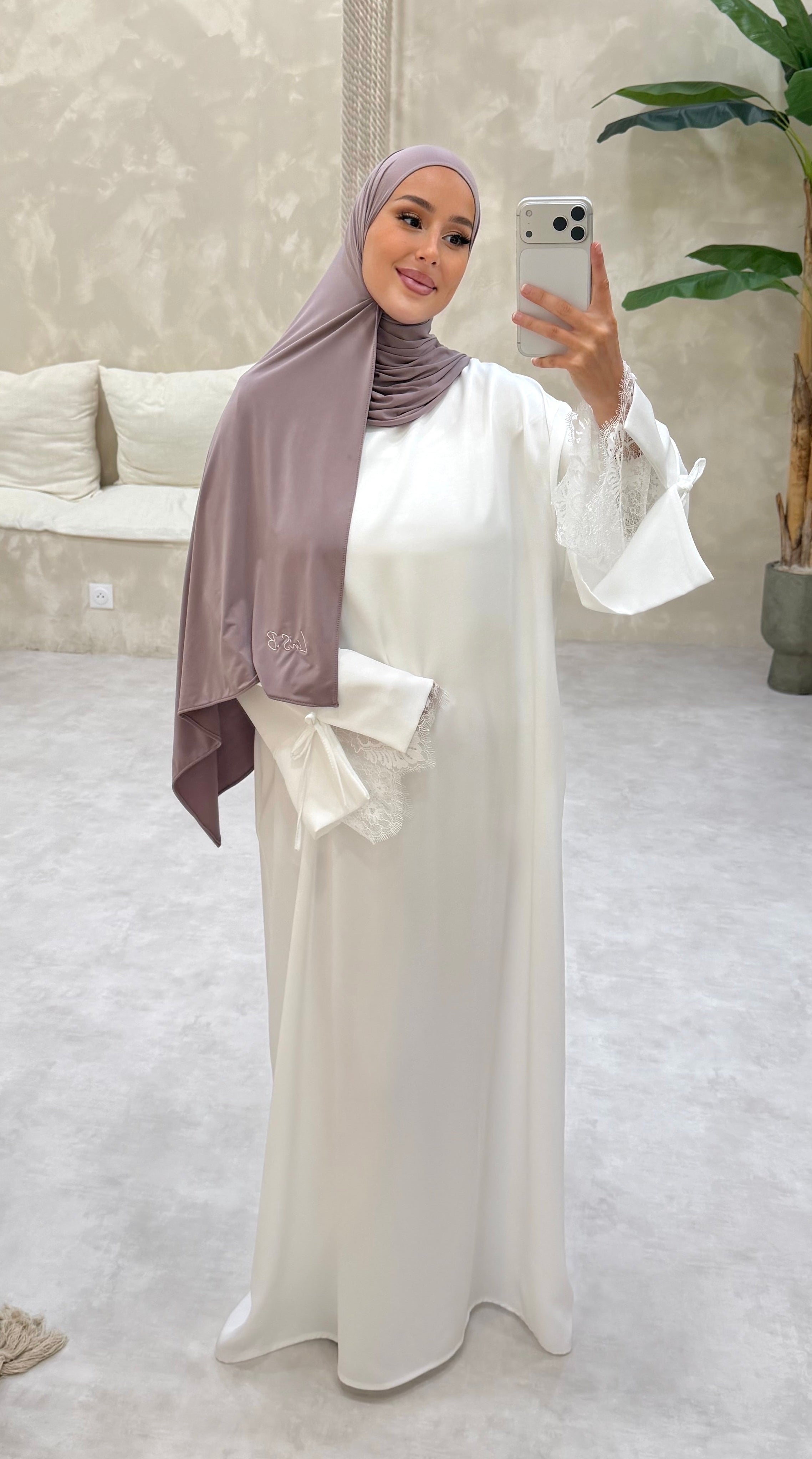 Abaya DENTELLE - Blanche