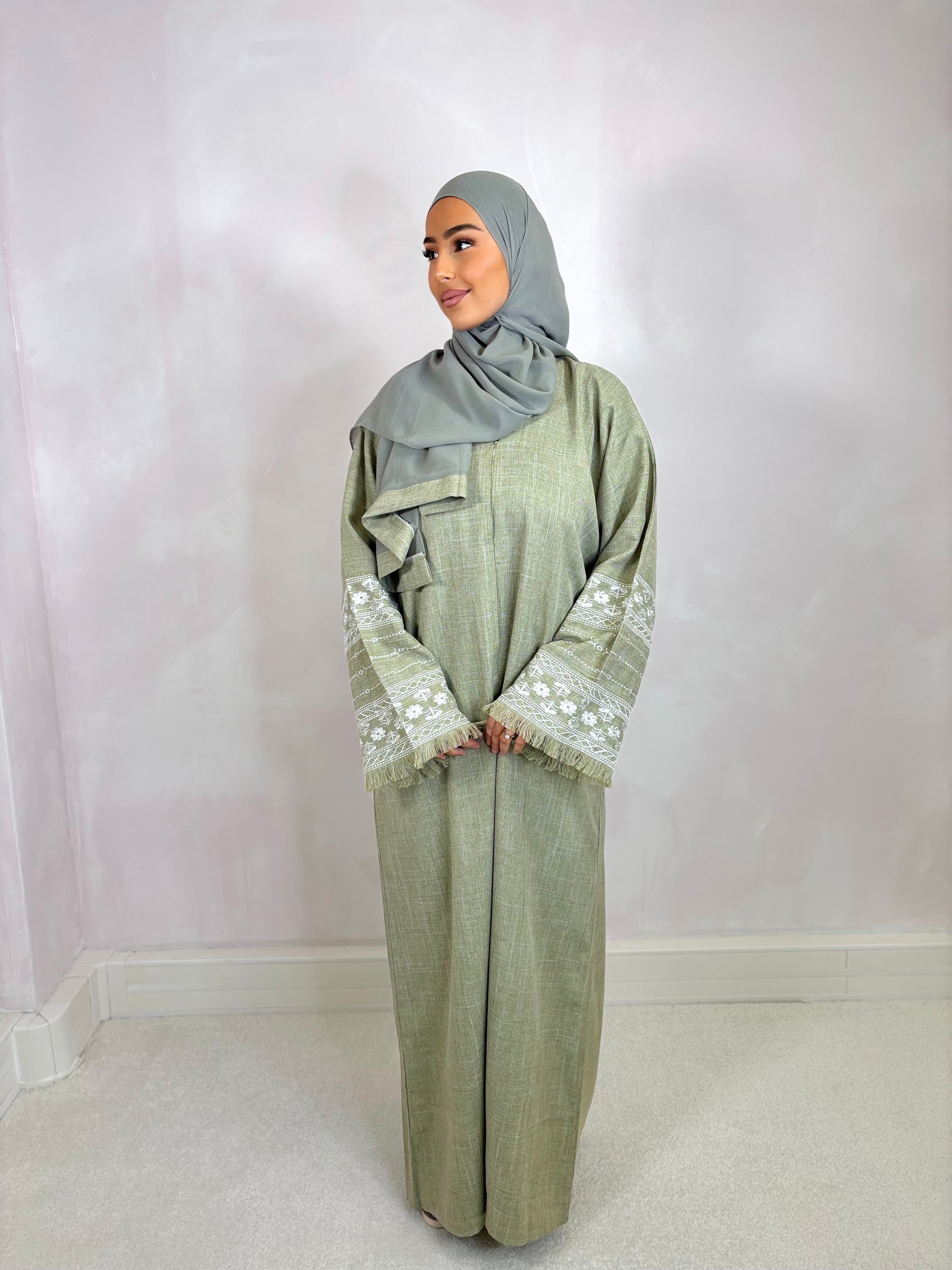 Abaya from Dubai HANA (n53) - pistachio