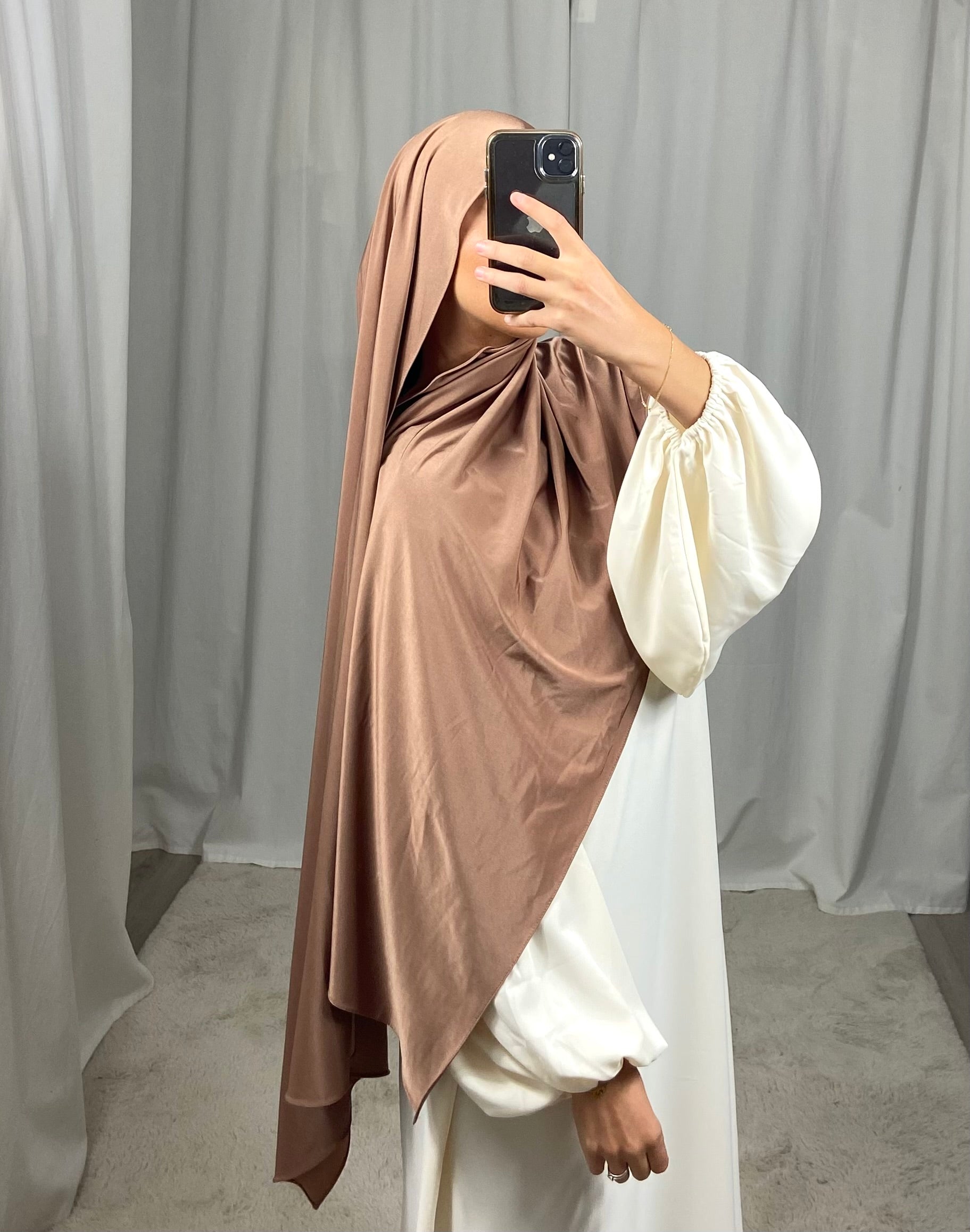 Jersey premium de luxe satiné DUBAI - BROWN