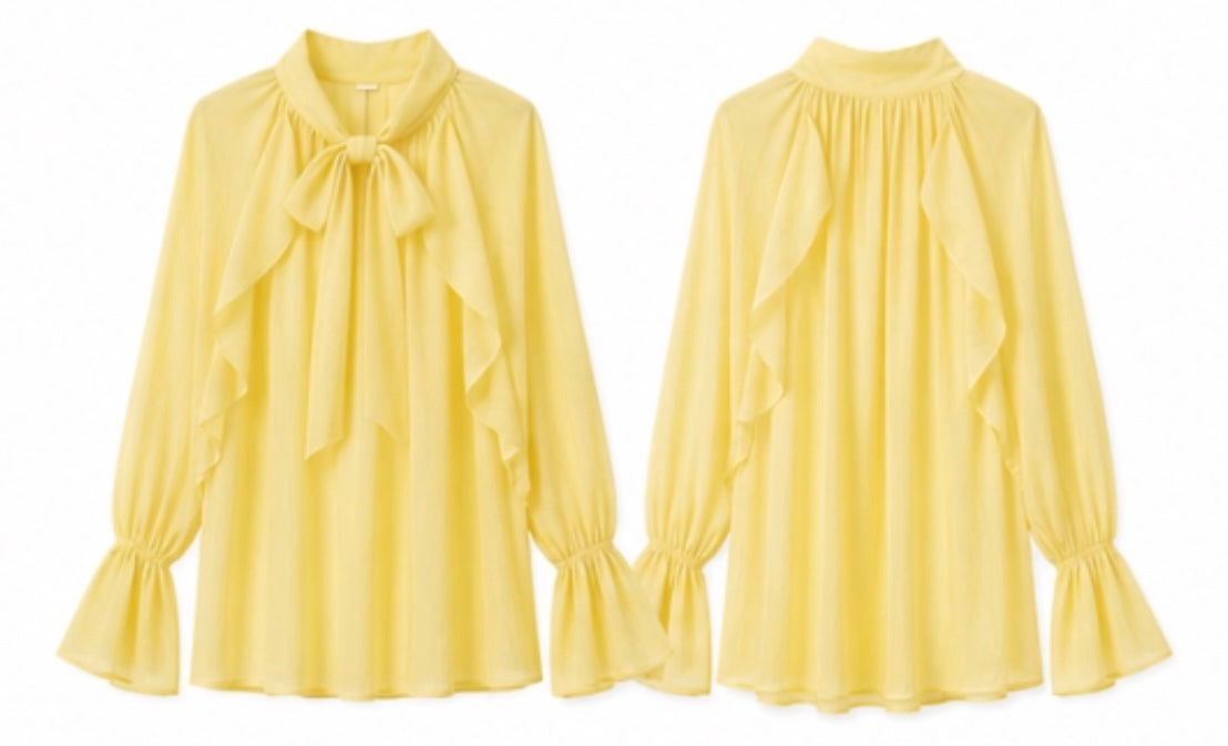 Chemisier AMYA - jaune pastel