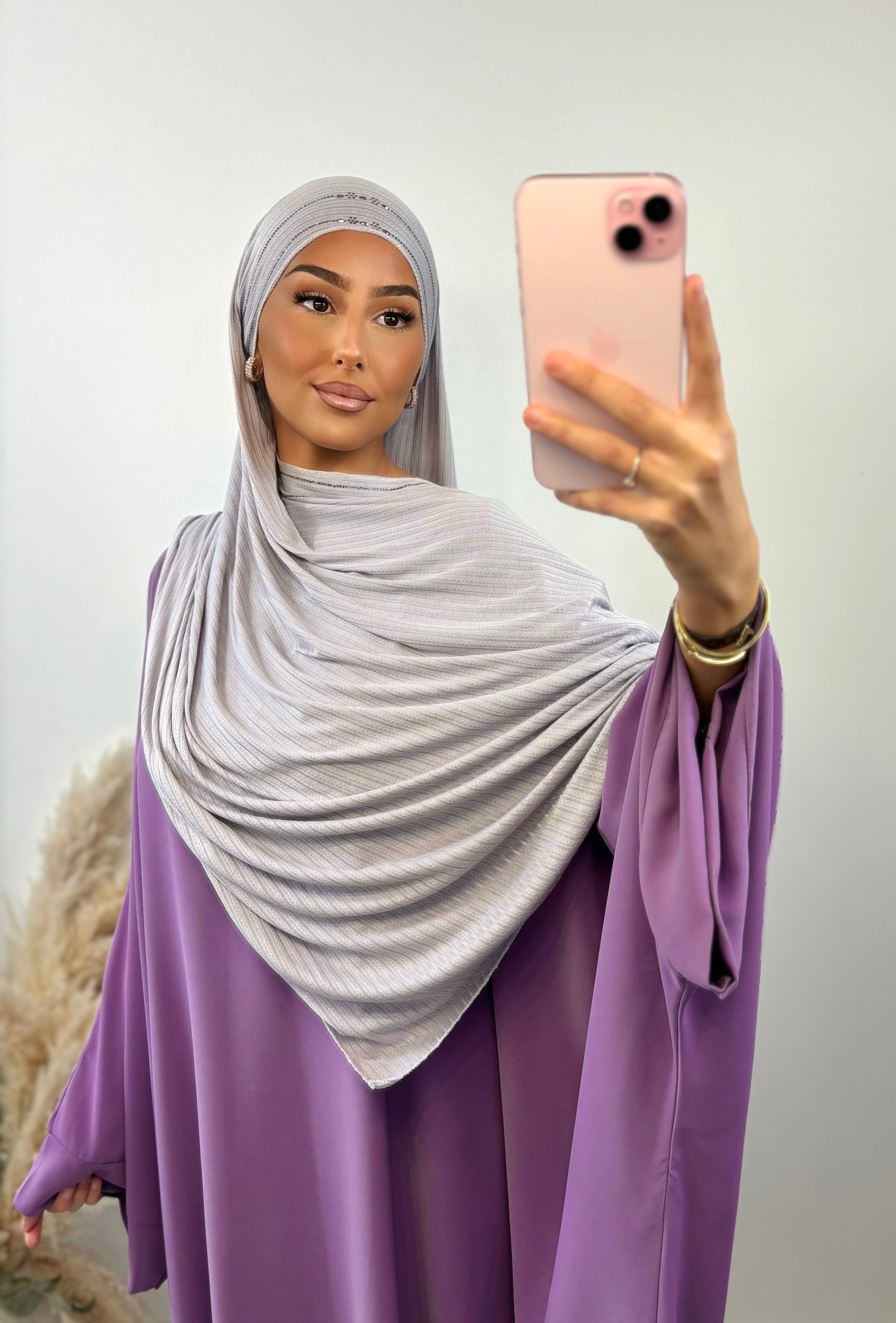 Arabia Strassschleier - Baby Lila
